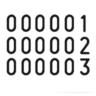 Consolidated Stamp Self-inking Automatic Numbering Machine - Number Stamp - 6 Bands - Black - 1 Each -