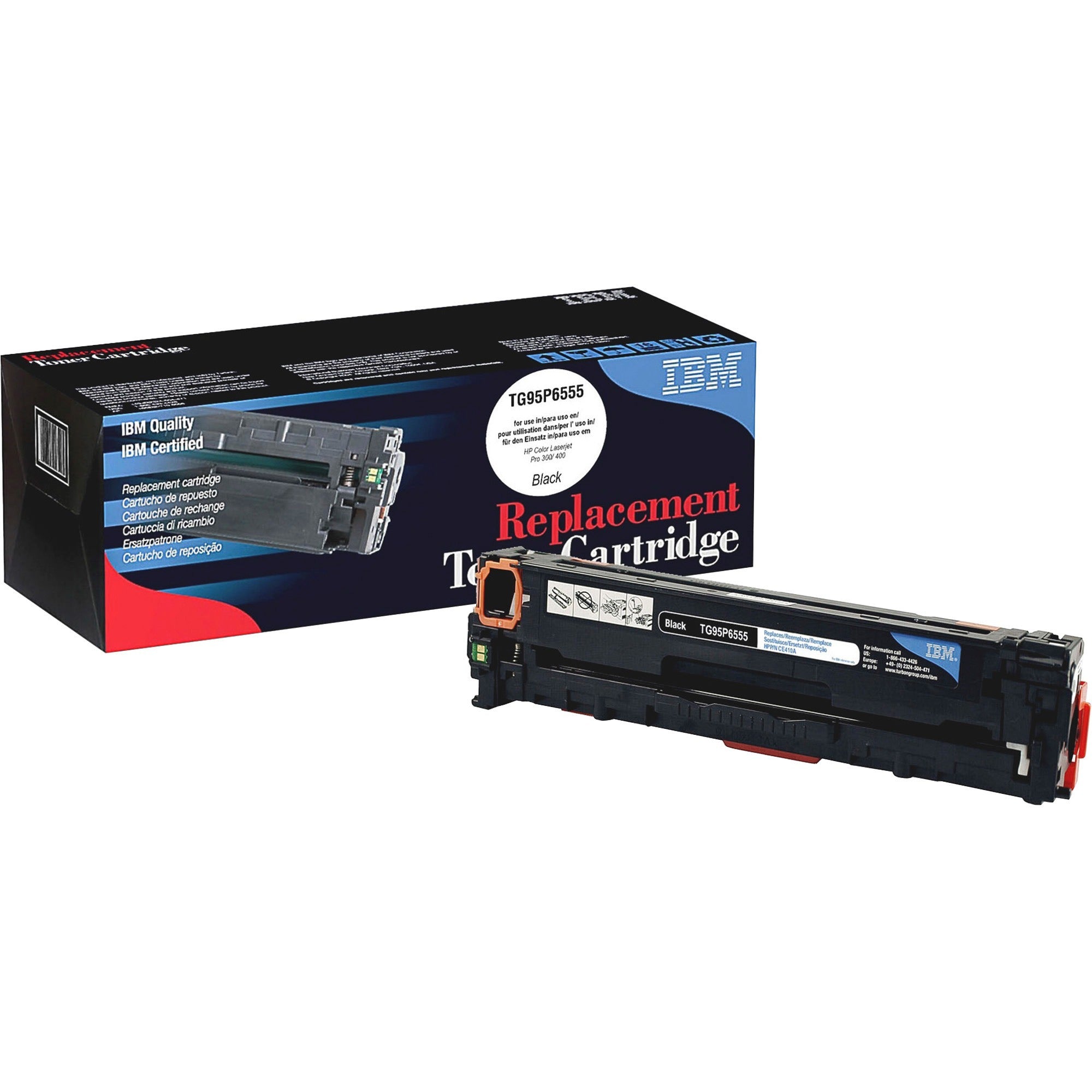 IBM Remanufactured Laser Toner Cartridge - Alternative for HP 305A (CE410A) - Black - 1 Each - 2200 Pages -