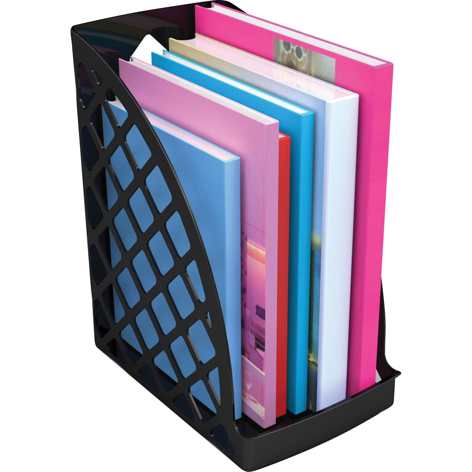 Deflecto Sustainable Office Magazine File - Black - 1 Each -