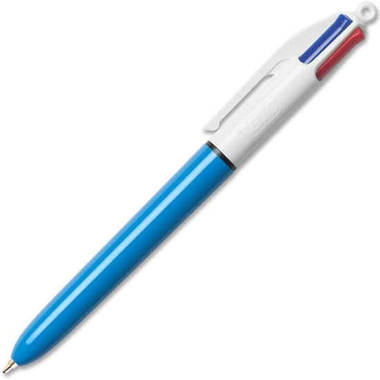 BIC 4-Color Retractable Pen - Fine, Medium Pen Point - Refillable - Retractable - Multi, Black, Red, Green - 1 / Pack -