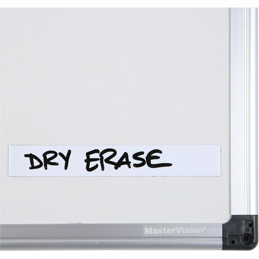 MasterVision 6" Magnetic Dry Erase Strips - 0.88" Length x 6" Width - For Board, Color Coding - 25 / Pack - White -