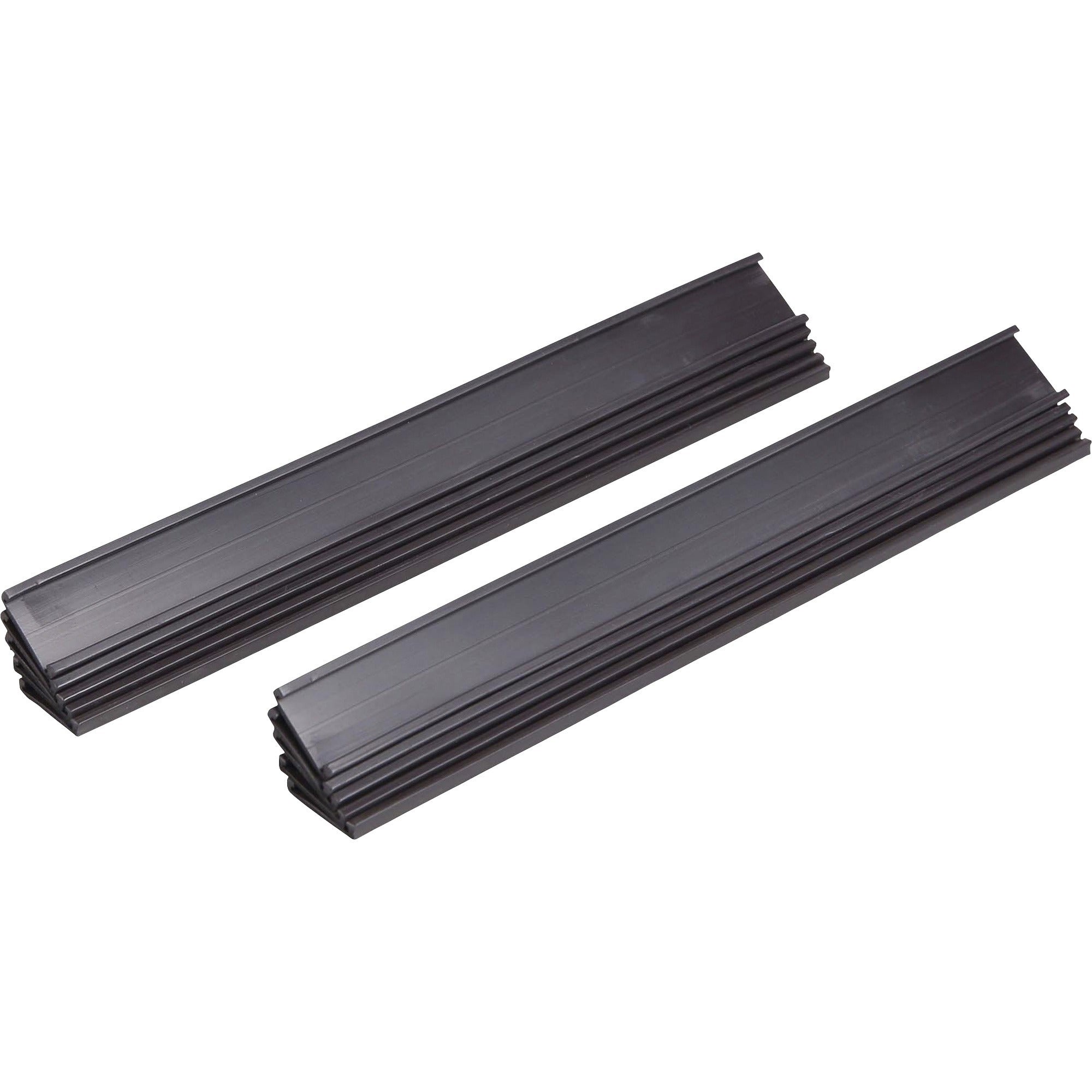 MasterVision Black Magnetic Data Cards - Support 6" x 1" Media - 10 / Pack - Black -