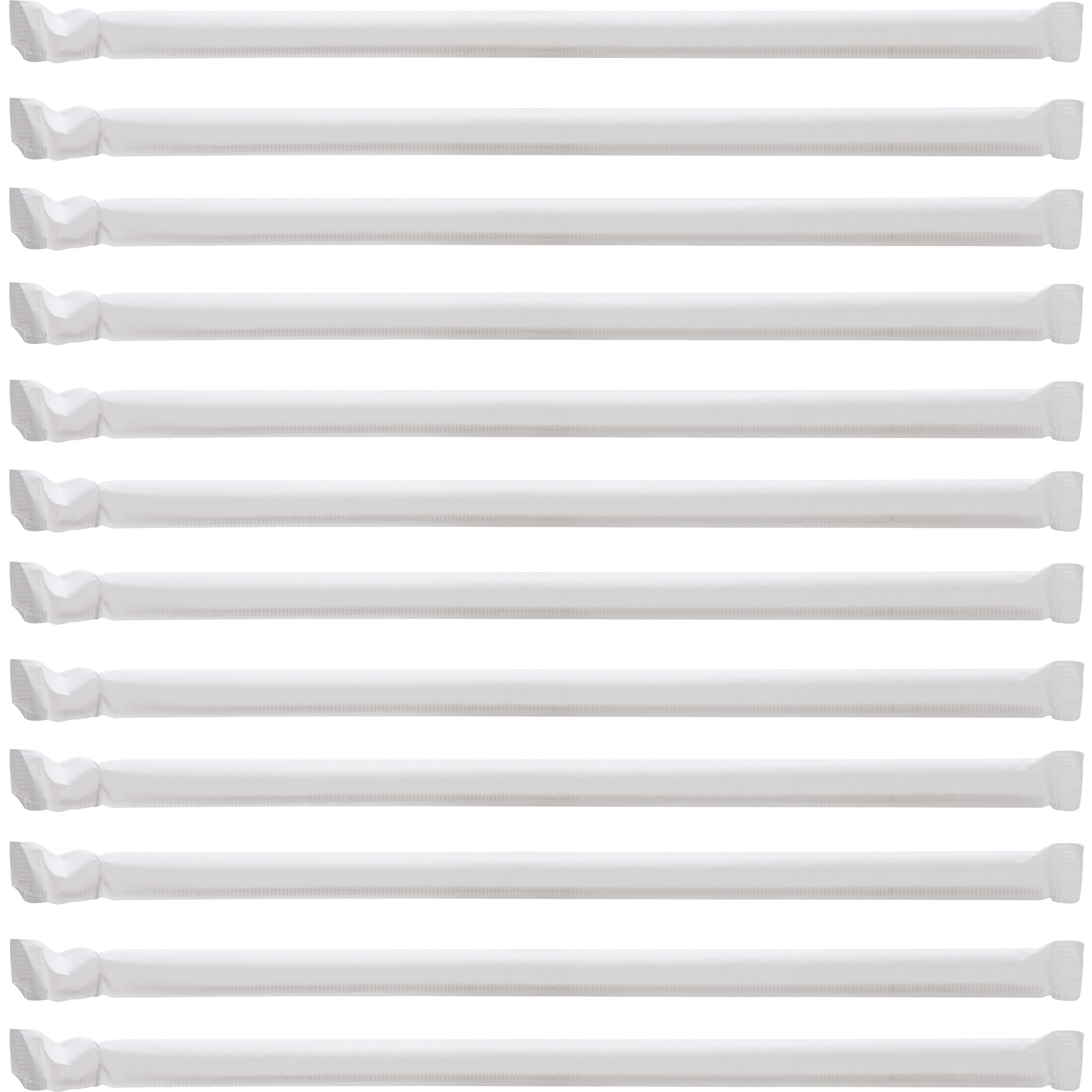 Genuine Joe Jumbo Translucent Straight Straws - 7.8" Length - 6000 / Carton - Clear -