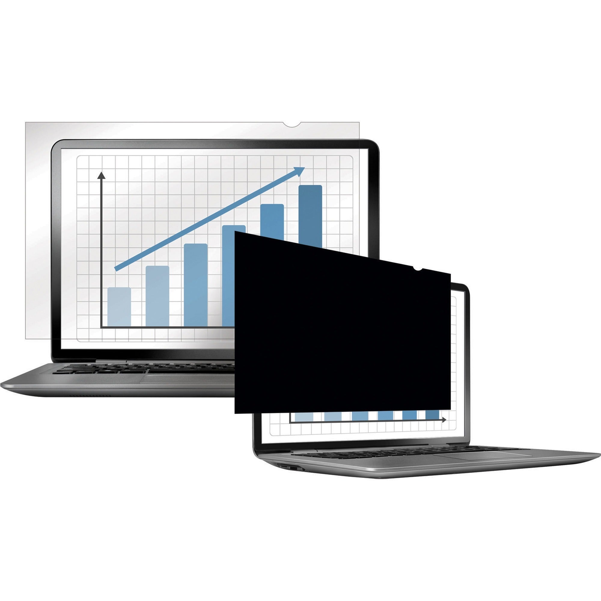 Fellowes PrivaScreen Blackout Privacy Filter - 14.0" Wide - For 14" Widescreen LCD Notebook - 16:9 - Fingerprint Resistant, Scratch Resistant - Polyethylene - 1 Pack - TAA Compliant -