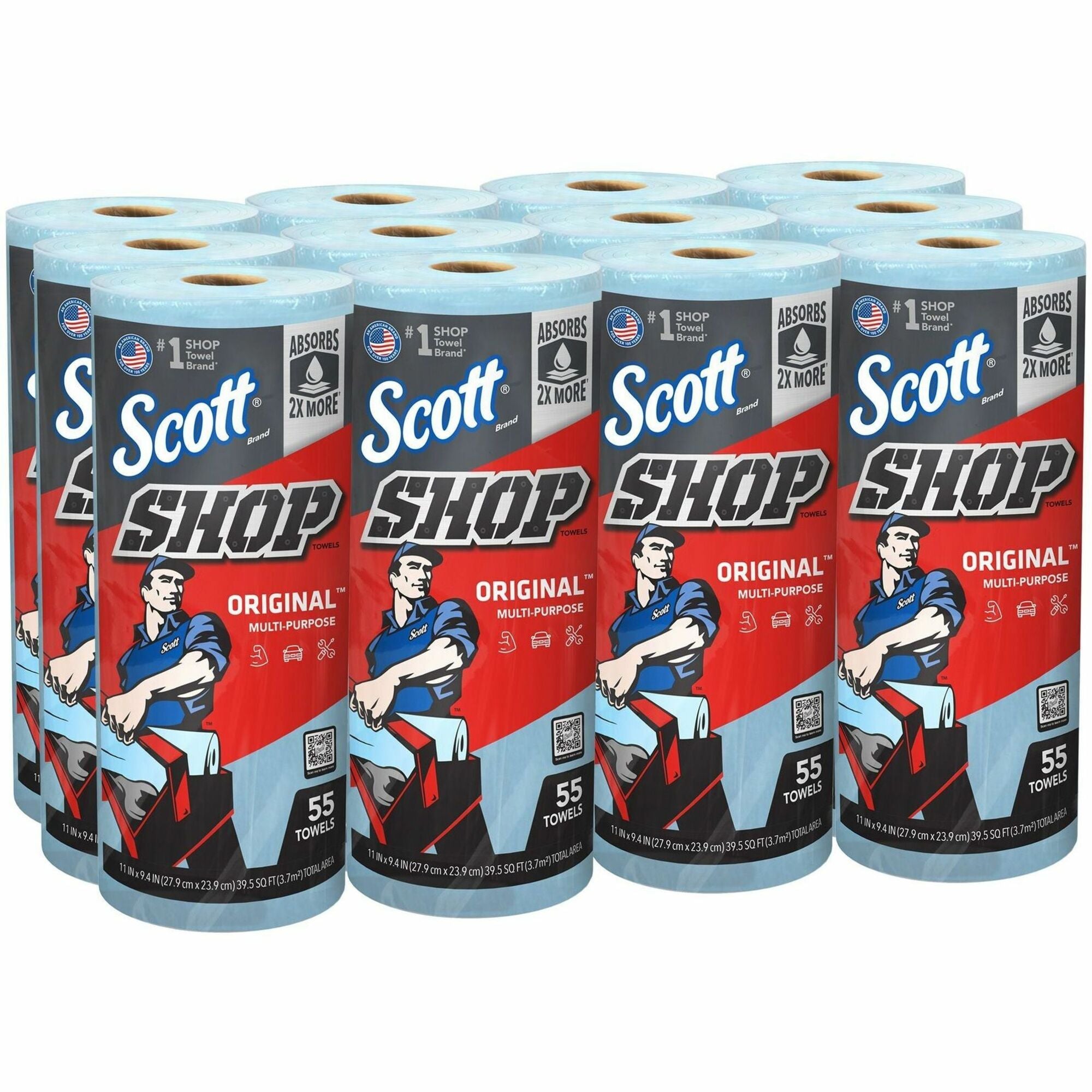 Scott Shop Roll Towels, Sold as 1 Carton, 12 Roll per Carton - 1