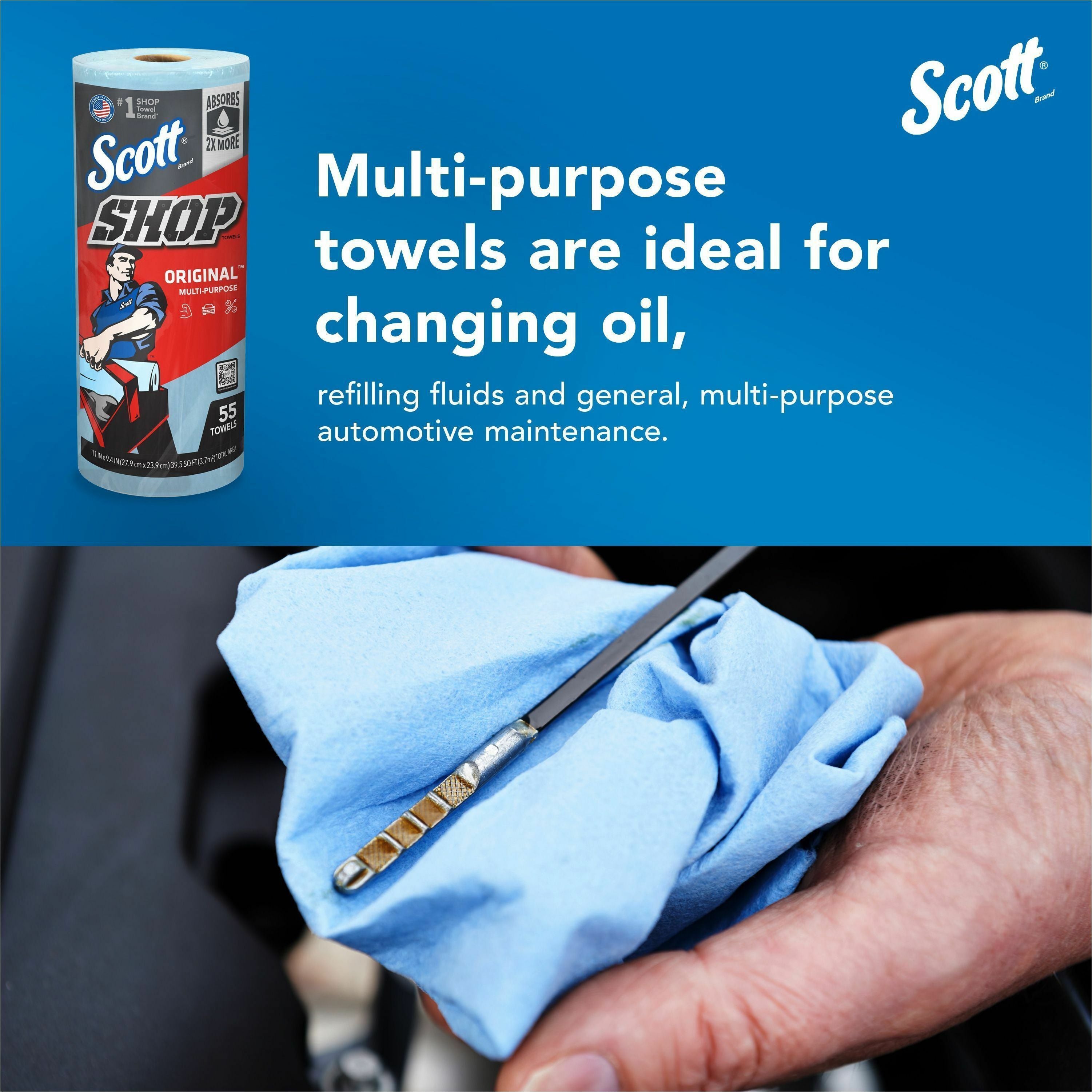 Scott Shop Roll Towels, Sold as 1 Carton, 12 Roll per Carton - 2