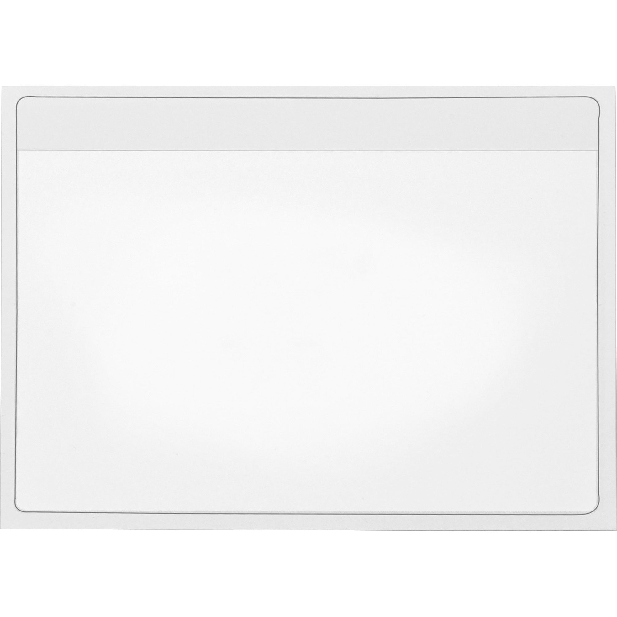 Cardinal Self-Adhesive Polypropylene Pockets - 4.5" Height x 6.3" Width - 100 mil Thickness - 1 x Card Capacity - 6" x 4" Sheet - Ring Binder - Rectangular - Clear - Polypropylene - 100 / Box -