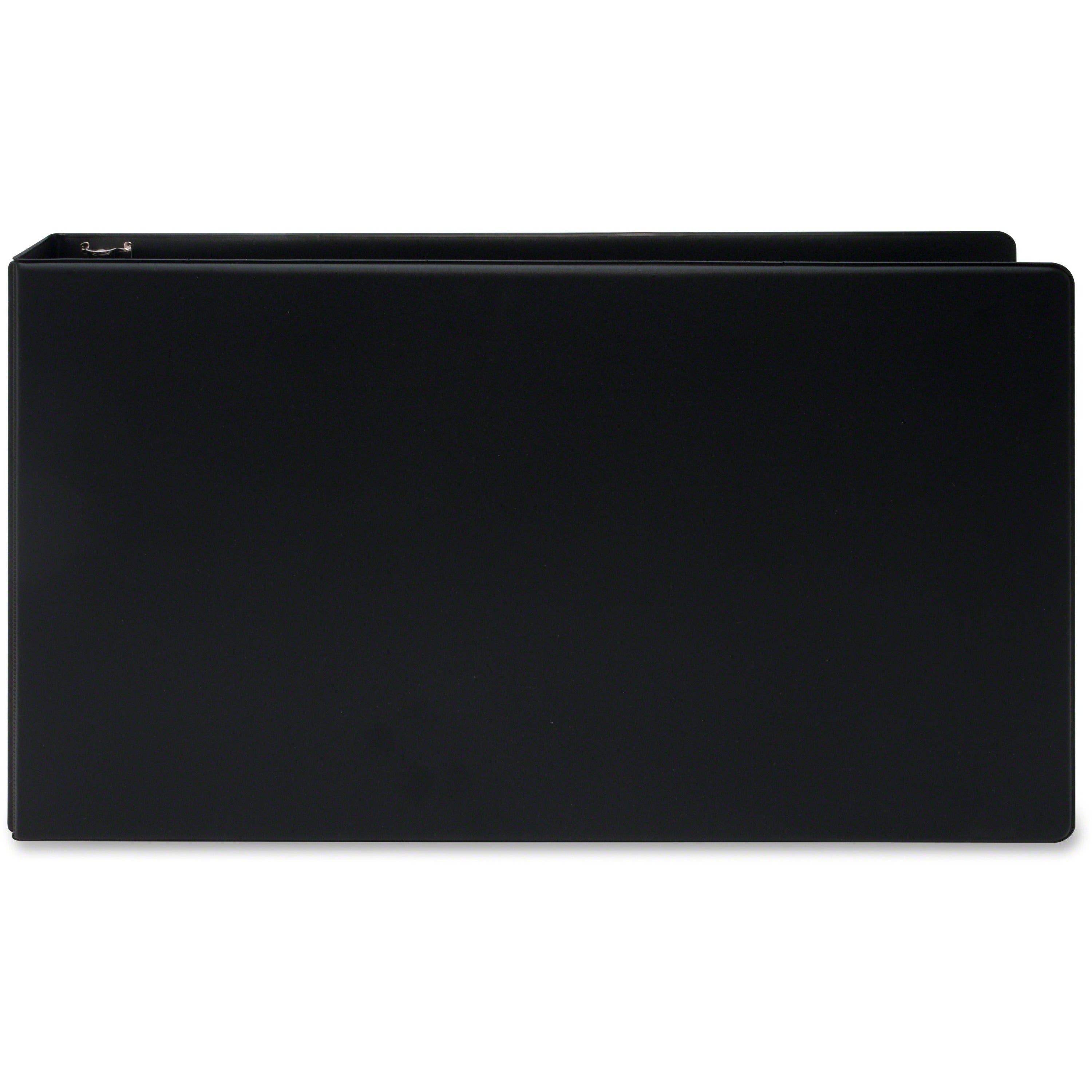 Business Source Tabloid-size Round Ring Reference Binder - 2" Binder Capacity - Tabloid - 11" x 17" Sheet Size - Round Ring Fastener(s) - Black - Recycled - Durable, Label Holder - 1 Each -