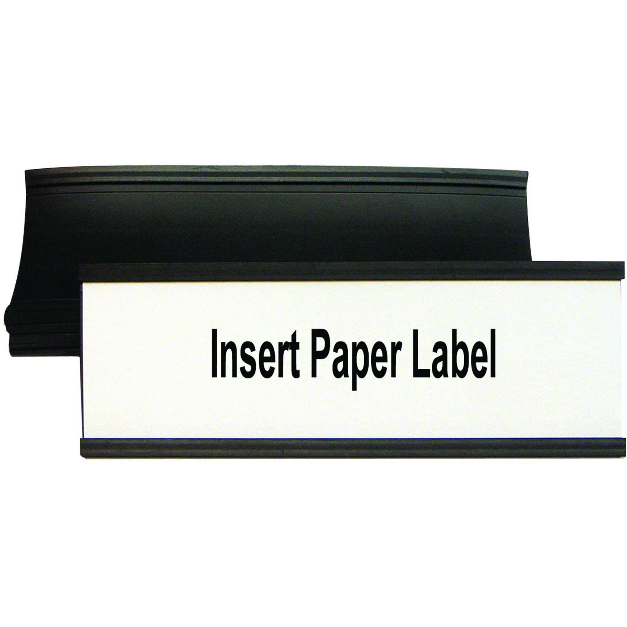 MasterVision Black Magnetic Data Cards - Support 2" x 6" Media - 10 / Bag - Black -