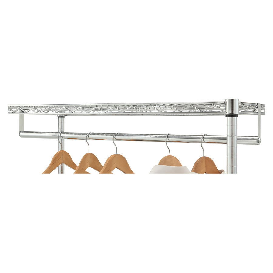 Lorell Industrial Wire Shelving Garment Hanger Bar - 36" Length - for Garment, Coat - 1 Each -