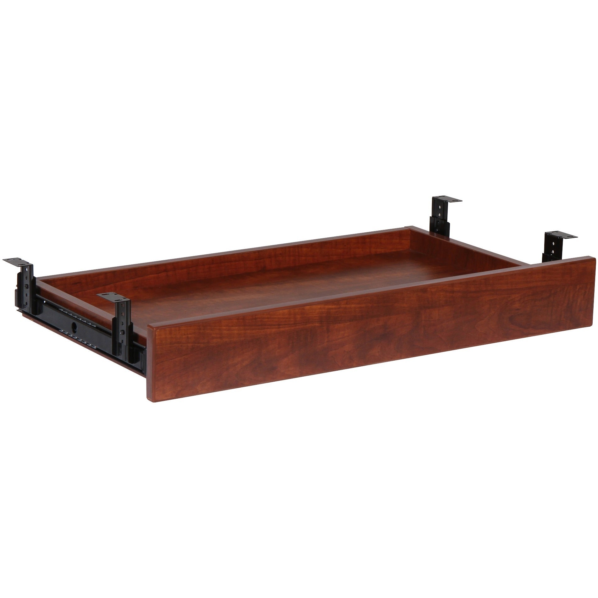 Lorell Universal Keyboard Tray - 28.4" Length x 16.7" Width x 5.1" Height - Cherry, Laminate -