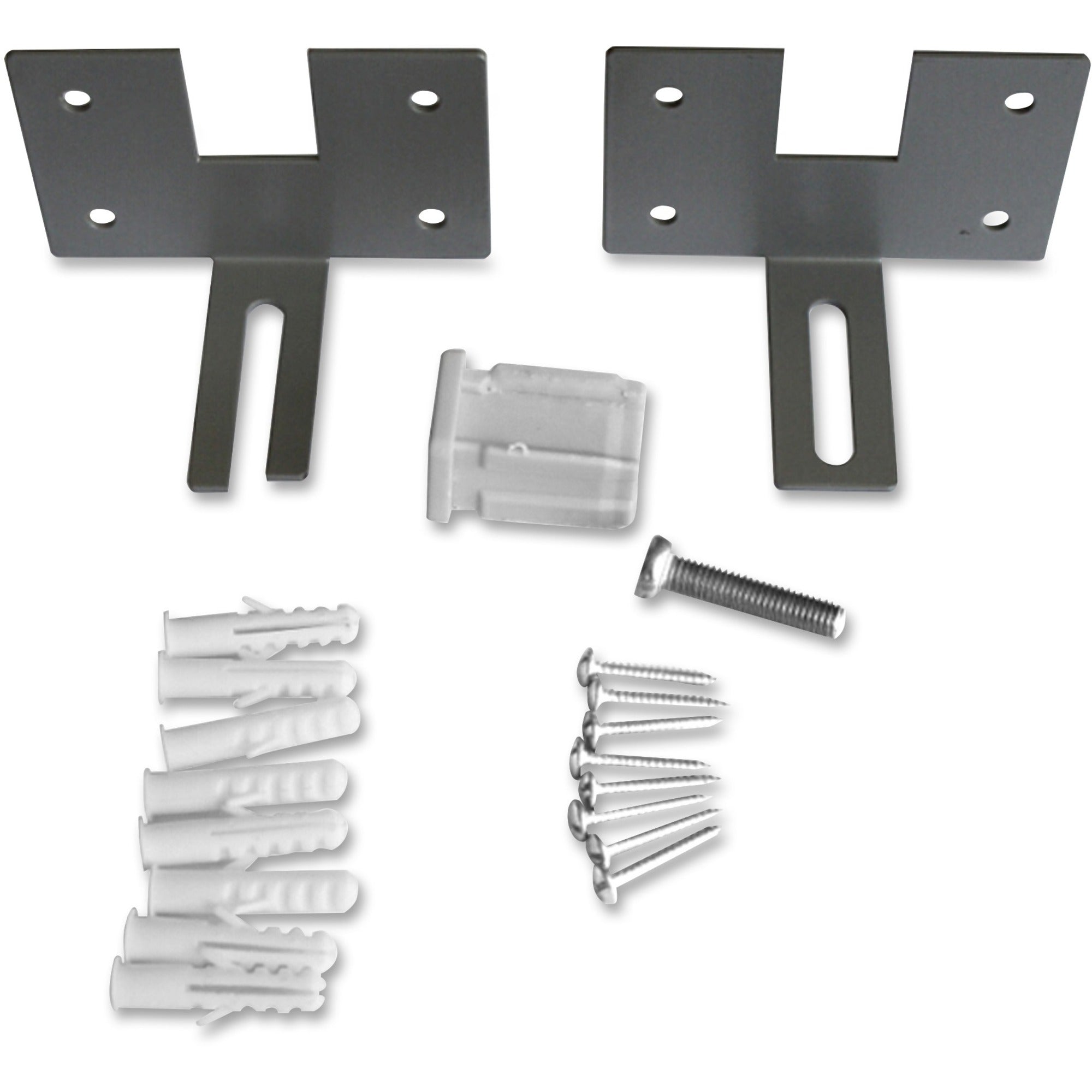 Lorell Panel System Wall Brackets - 2.5" Width x 3.8" Depth x 2.5" Height - Aluminum - Aluminum -