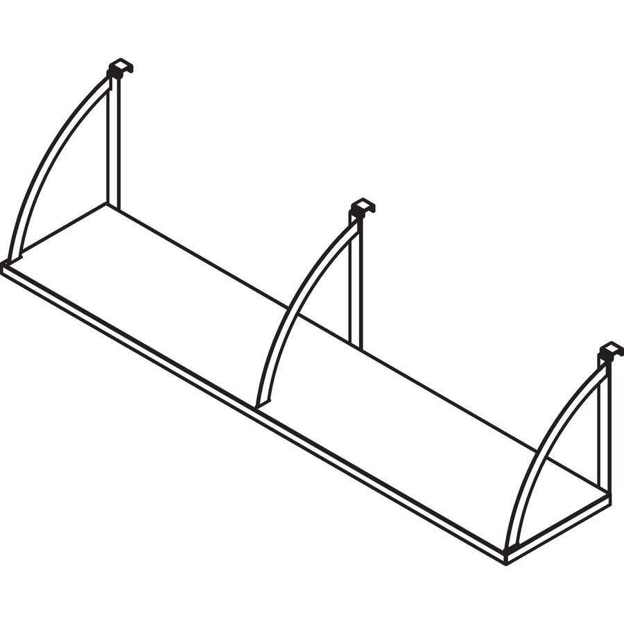 Lorell Panel System Shelf - 56.3" Width x 11.8" Depth x 14.3" Height - Metal - Aluminum -