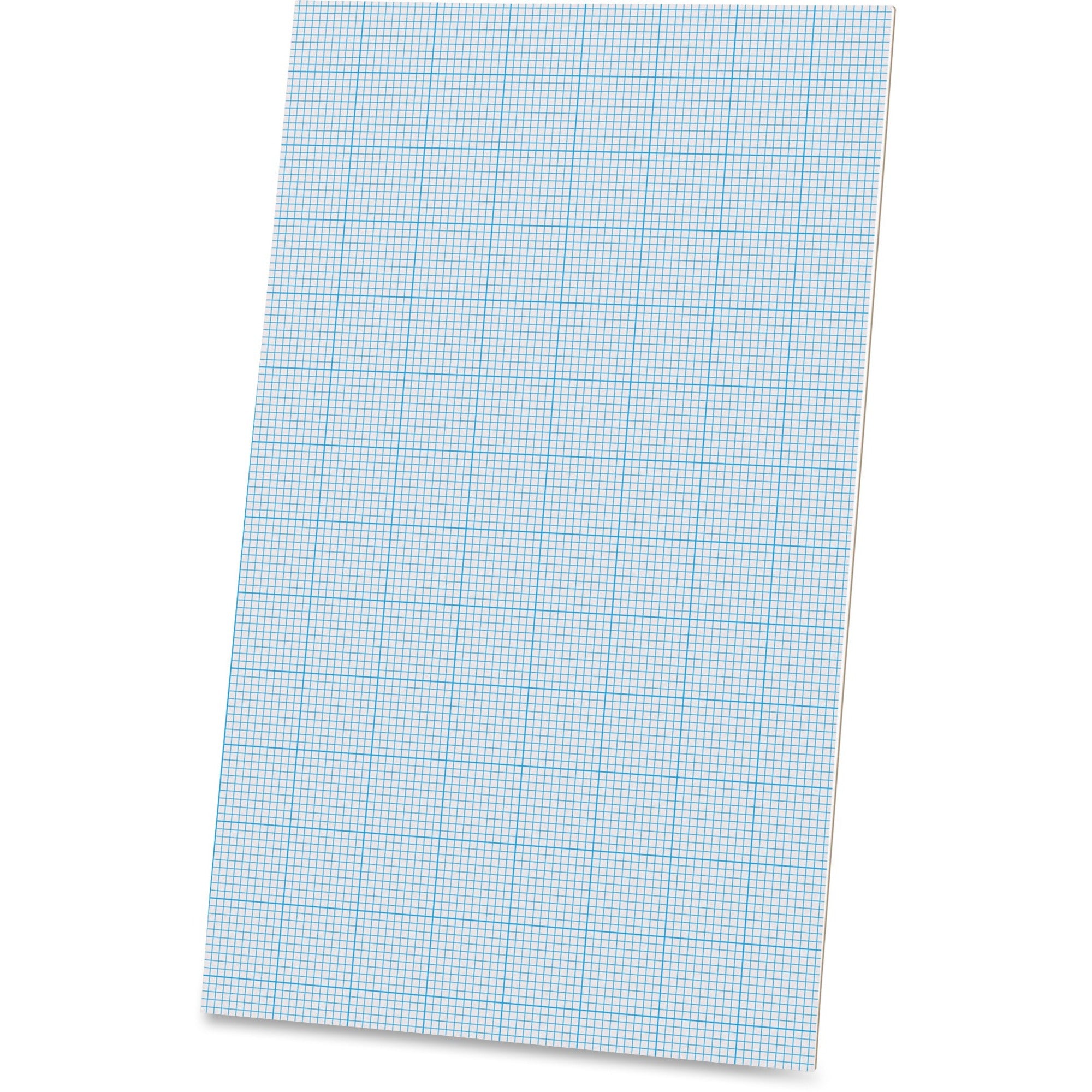 Ampad Graph Pad - 40 Sheets - Glue - 20 lb Basis Weight - Legal - 8 1/2" x 14" - White Paper - Chipboard Backing - 1 / Pad -