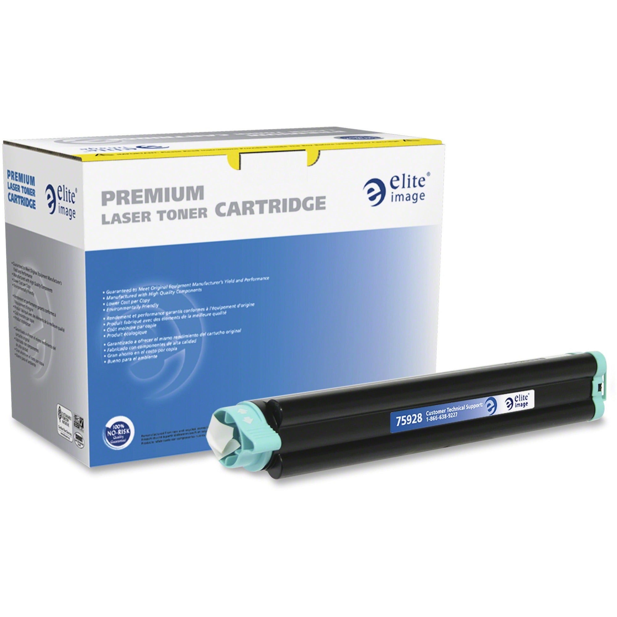 Elite Image Remanufactured Toner Cartridge - Alternative for Okidata (43502301) - LED - 3000 Pages - Black - 1 Each - 1
