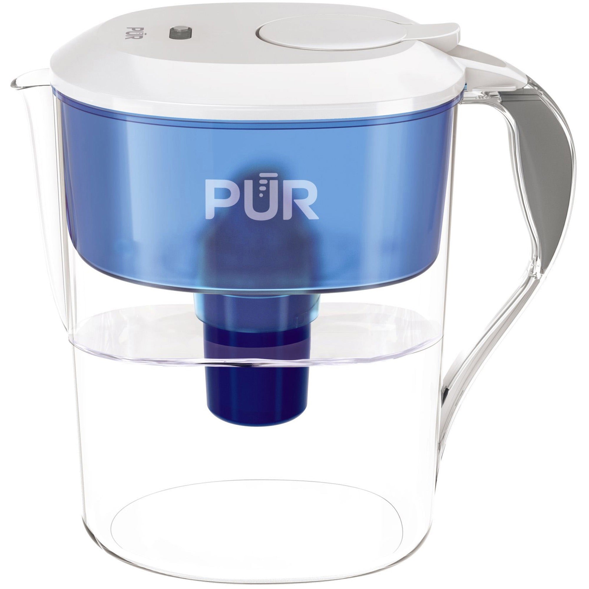 Pur 11 Cup Water Filtration Pitcher - Pitcher - 40 gal Filter Life (Water Capacity) - 1 Each - Blue, White -