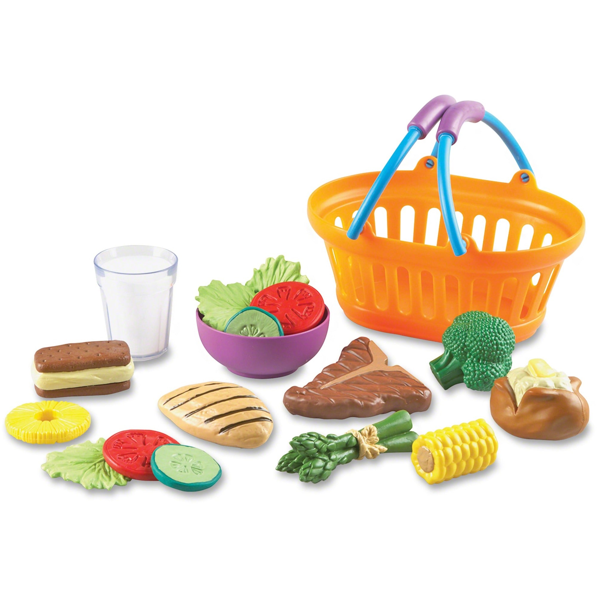 New Sprouts - Play Dinner Basket - 1 / Set - 2 Year - Multi - Plastic -