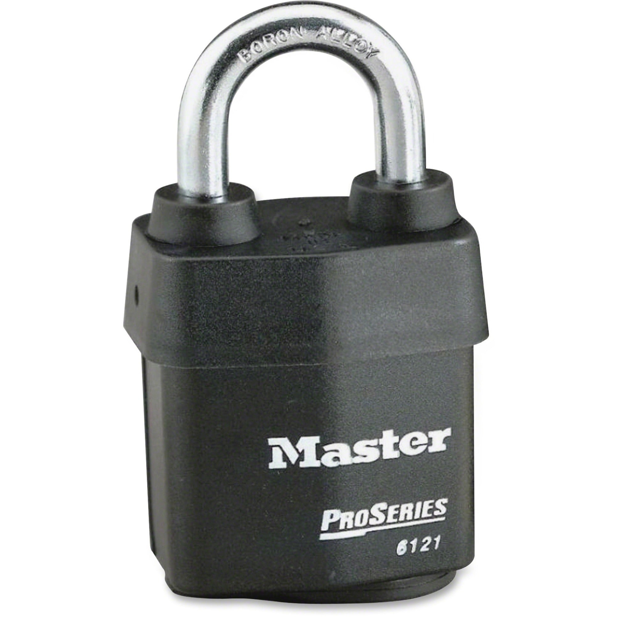 Master Lock Pro Series Rekeyable Padlock - Keyed Different - 0.31" Shackle Diameter - Cut Resistant, Pry Resistant, Weather Resistant - Steel - Black - 1 Each -