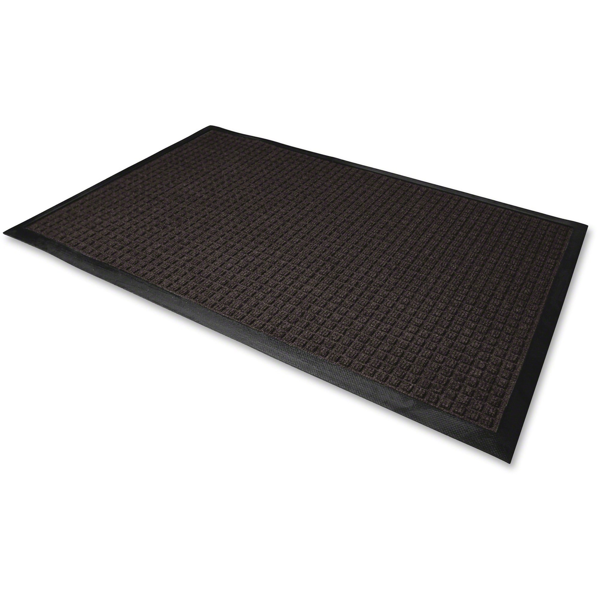 Guardian Floor Protection WaterGuard Wiper Scraper Indoor Mat - Indoor, Outdoor, Floor - 10 ft Length x 36" Width - Rectangular - Rubber - Charcoal - 1Each -