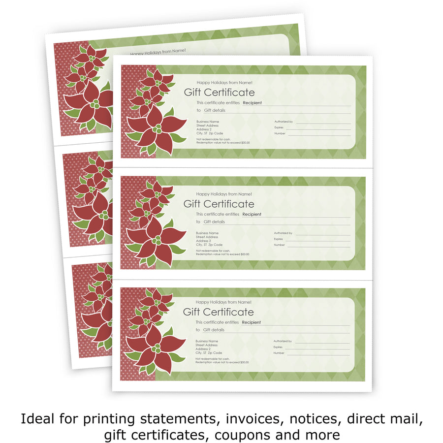 PrintWorks Professional Pre-Perforated Paper for Invoices, Statements, Gift Certificates & More - Letter - 8 1/2" x 11" - 20 lb Basis Weight - 500 / Ream - Sustainable Forestry Initiative (SFI) - Perforated - White -