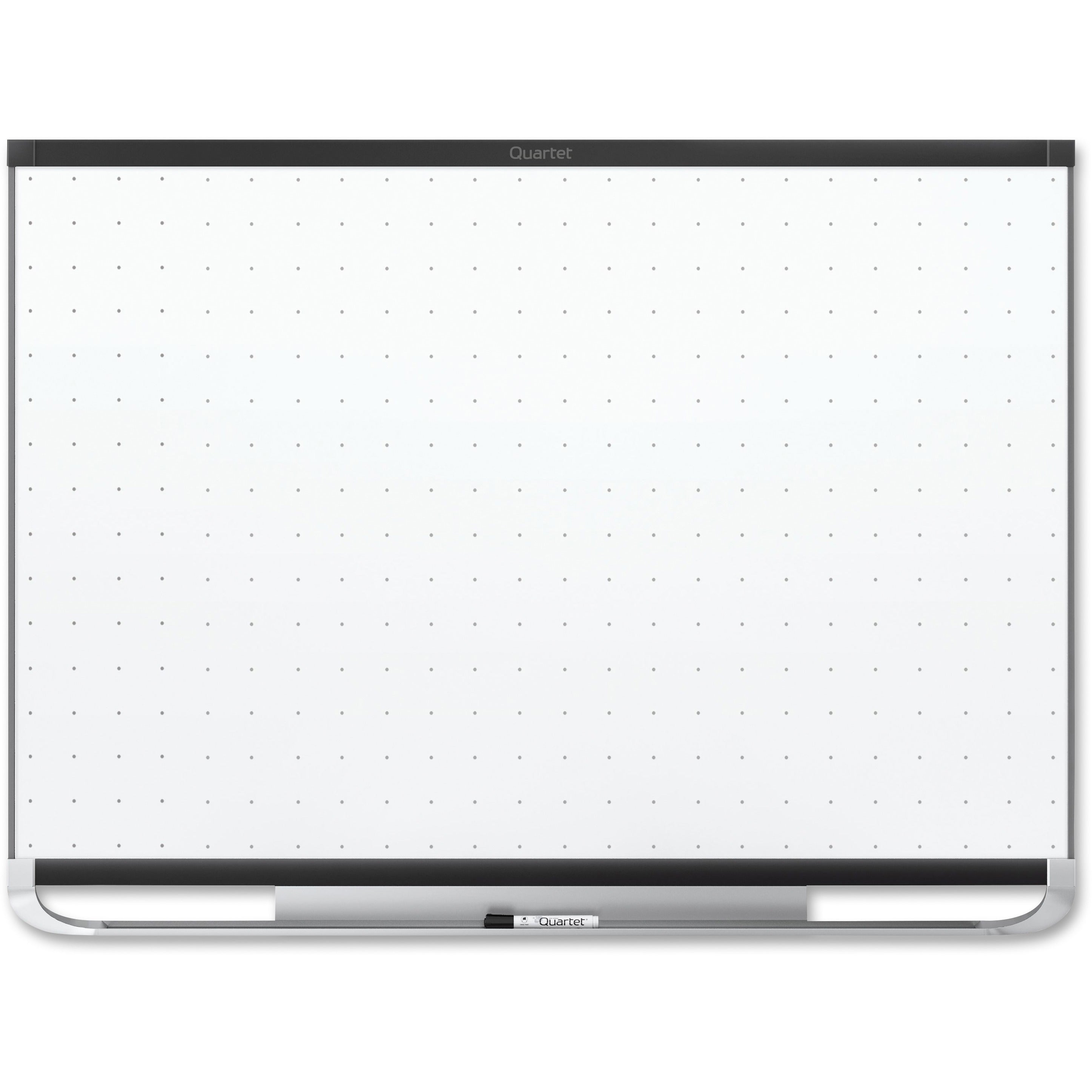 Quartet Prestige 2 Total Erase Magnetic Whiteboard - 72" (6 ft) Width x 48" (4 ft) Height - White Surface - Black Aluminum Frame - Horizontal - Magnetic - 1 Each -