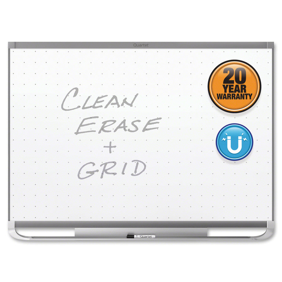 Quartet Prestige 2 Total Erase Magnetic Whiteboard - 72" (6 ft) Width x 48" (4 ft) Height - White Surface - Graphite Frame - Horizontal - Magnetic - 1 Each -