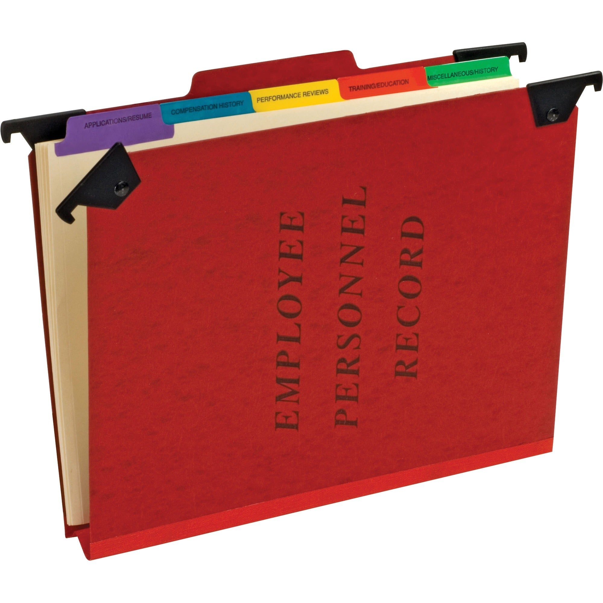 Pendaflex 1/3 Tab Cut Letter Recycled Hanging Folder - 8 1/2" x 11" - 2" Expansion - 1" Fastener Capacity - Top Tab Location - Red - 65% Recycled - 1 Each -