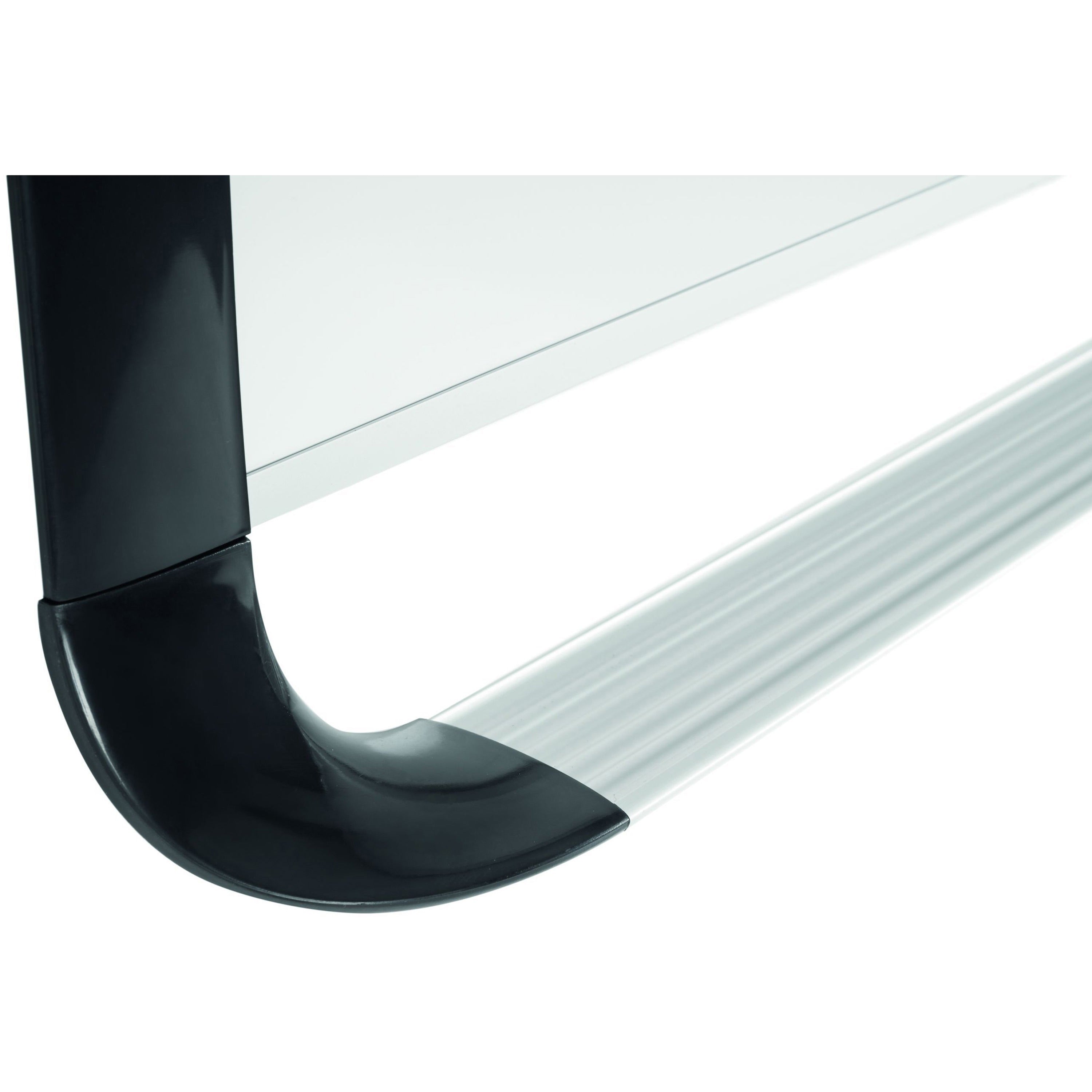 MasterVision MVI Platinum Plus Dry-erase Board - 36" (3 ft) Width x 24" (2 ft) Height - White Porcelain Surface - Silver/Black Aluminum/Plastic Frame - Rectangle - Magnetic - Scratch Resistant, Ghost Resistant, Marker Tray, Sturdy - Assembly Required -