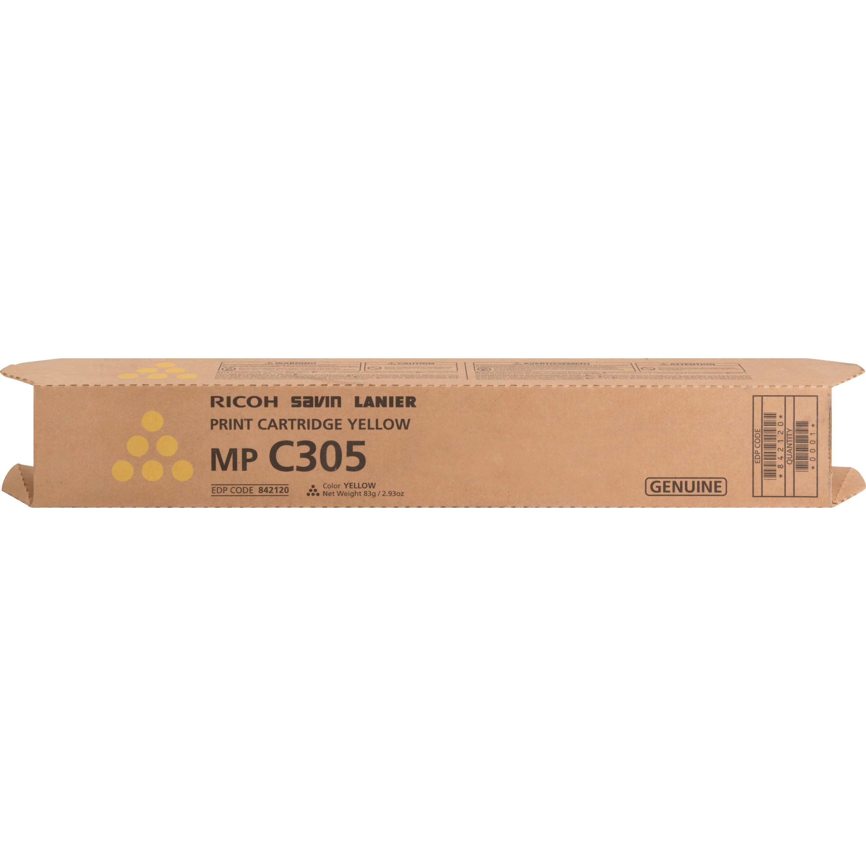 Ricoh Original Laser Toner Cartridge - Yellow - 1 Each - 4000 Pages - 1