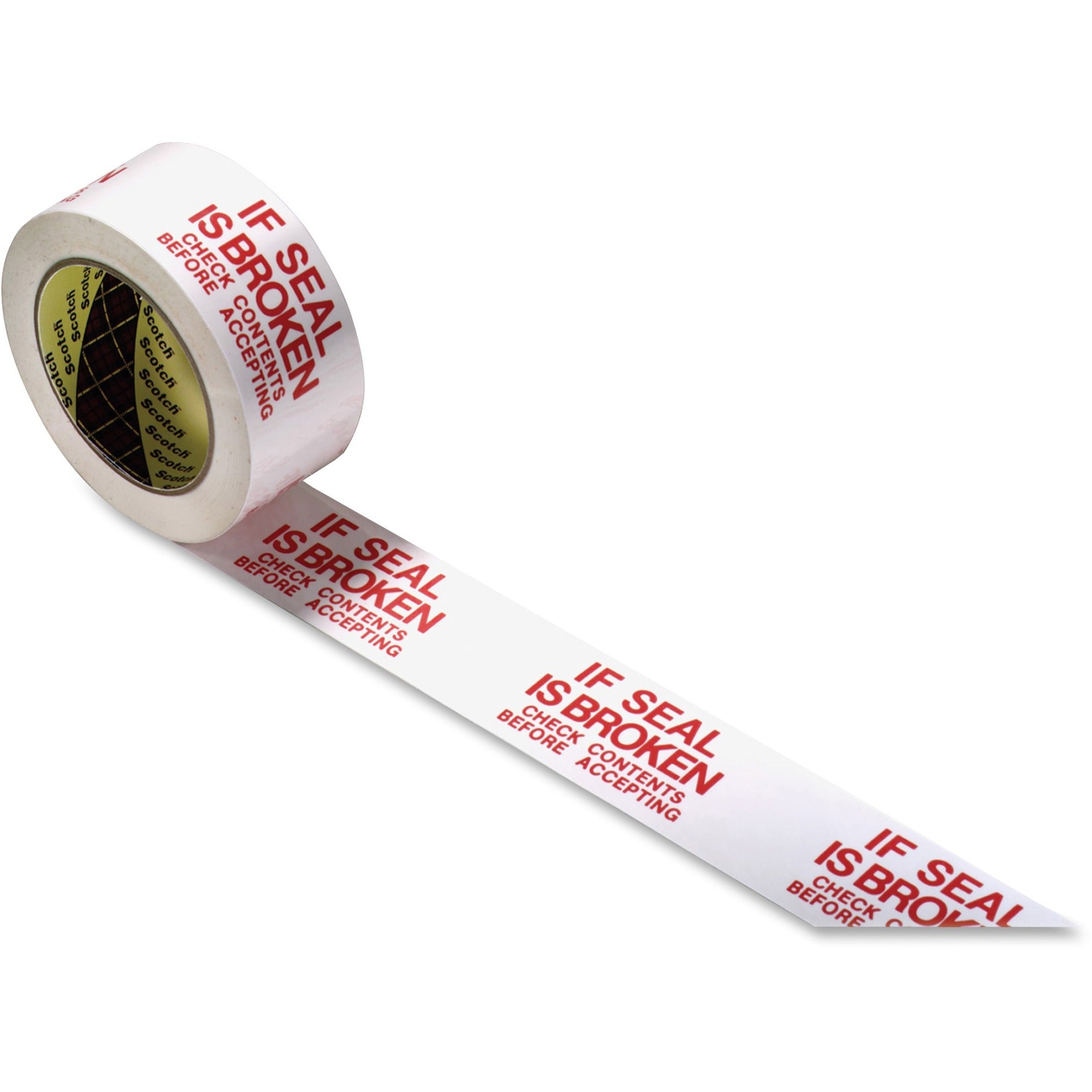 Scotch Preprinted Message Seal Broken Tape -