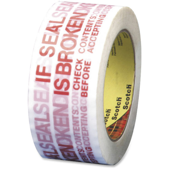 Scotch Preprinted Message Seal Broken Tape -