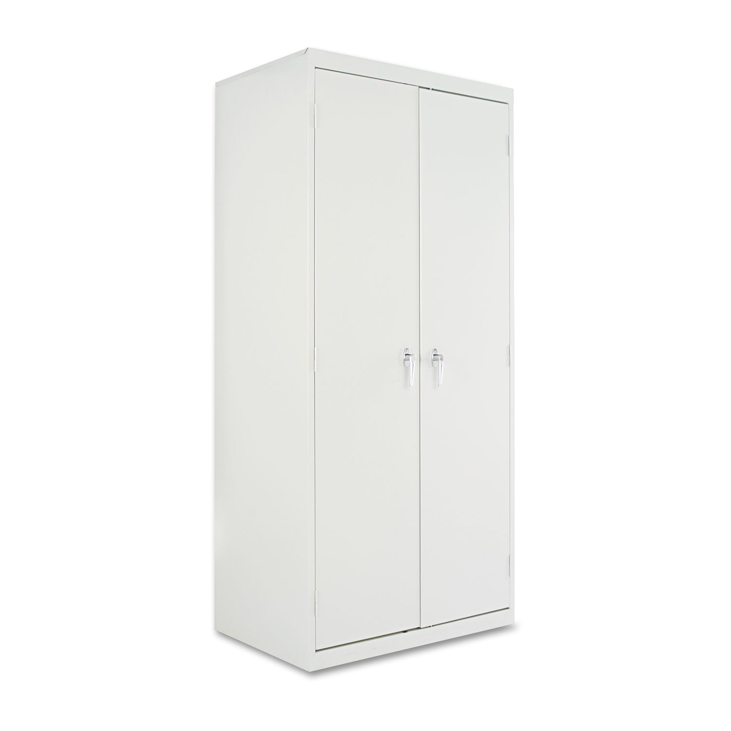 Assembled 78" High Heavy-Duty Welded Storage Cabinet, Four Adjustable Shelves, 36w x 24d, Light Gray -