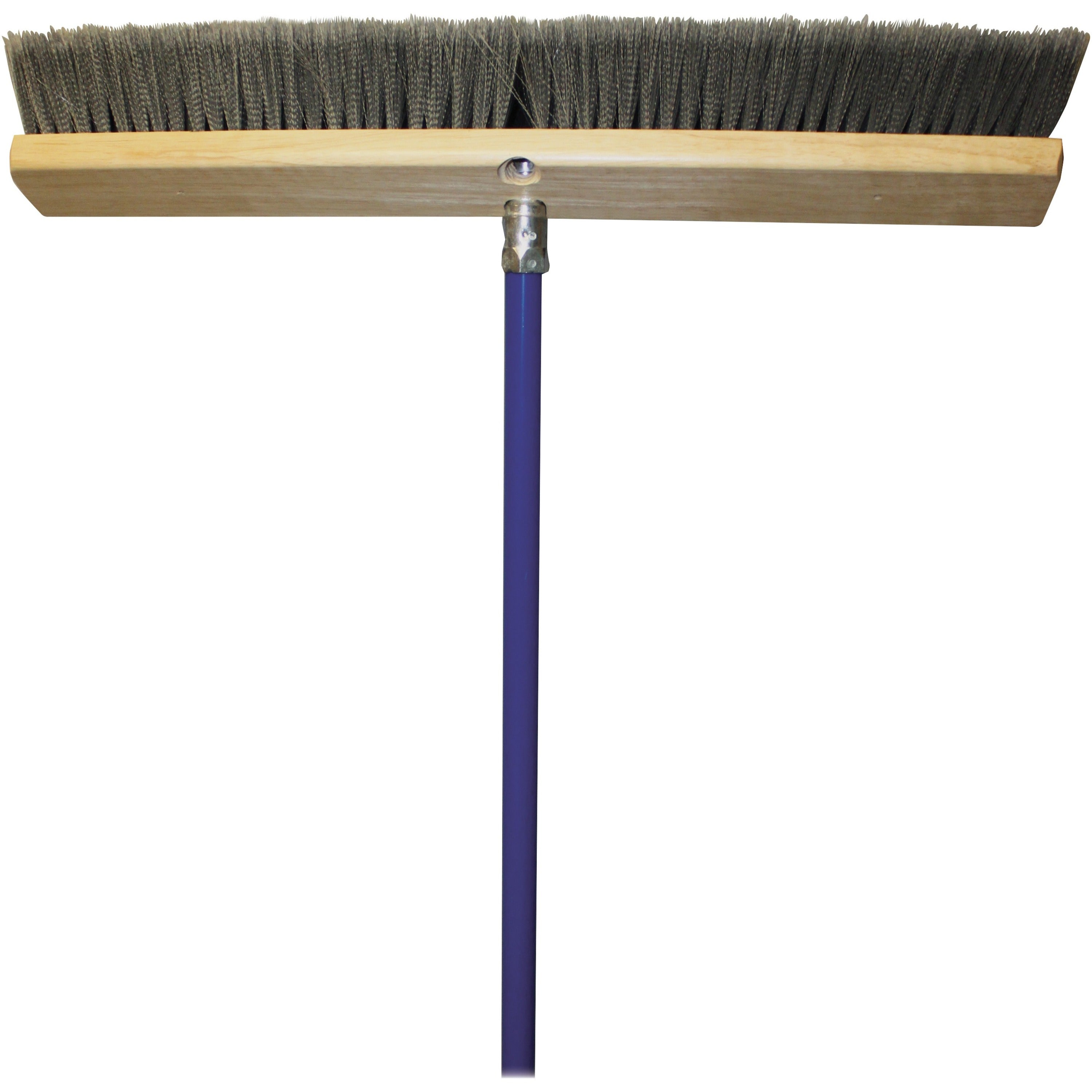 Genuine Joe All-Purpose Sweeper - Polypropylene Bristle - 24" Handle Width - 60" Handle Length - Metal Handle - 1 Each - Gray -