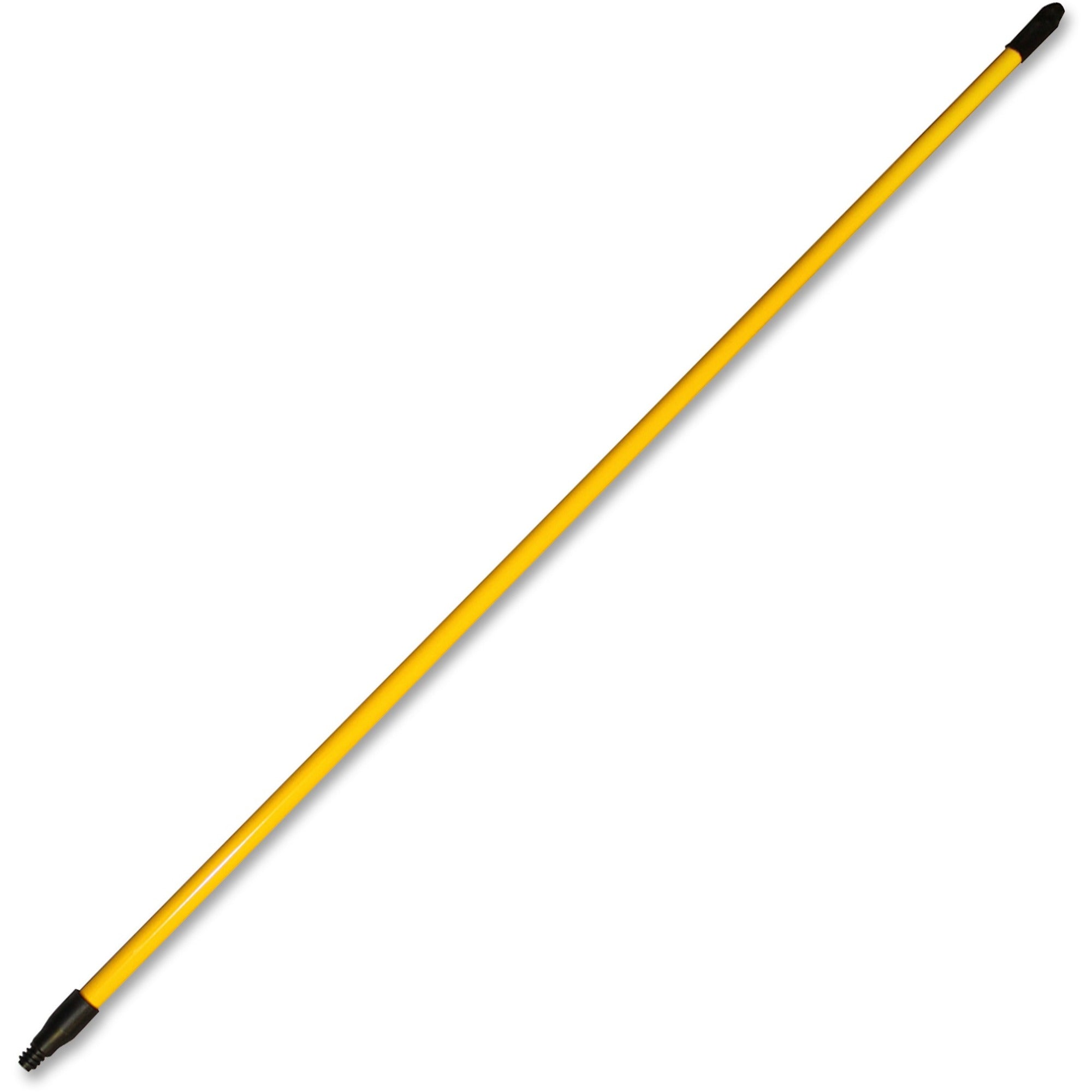 Genuine Joe 60" Extension Handle - 60" Length - 1" Diameter - Yellow - Fiberglass, Nylon - 1 Each -