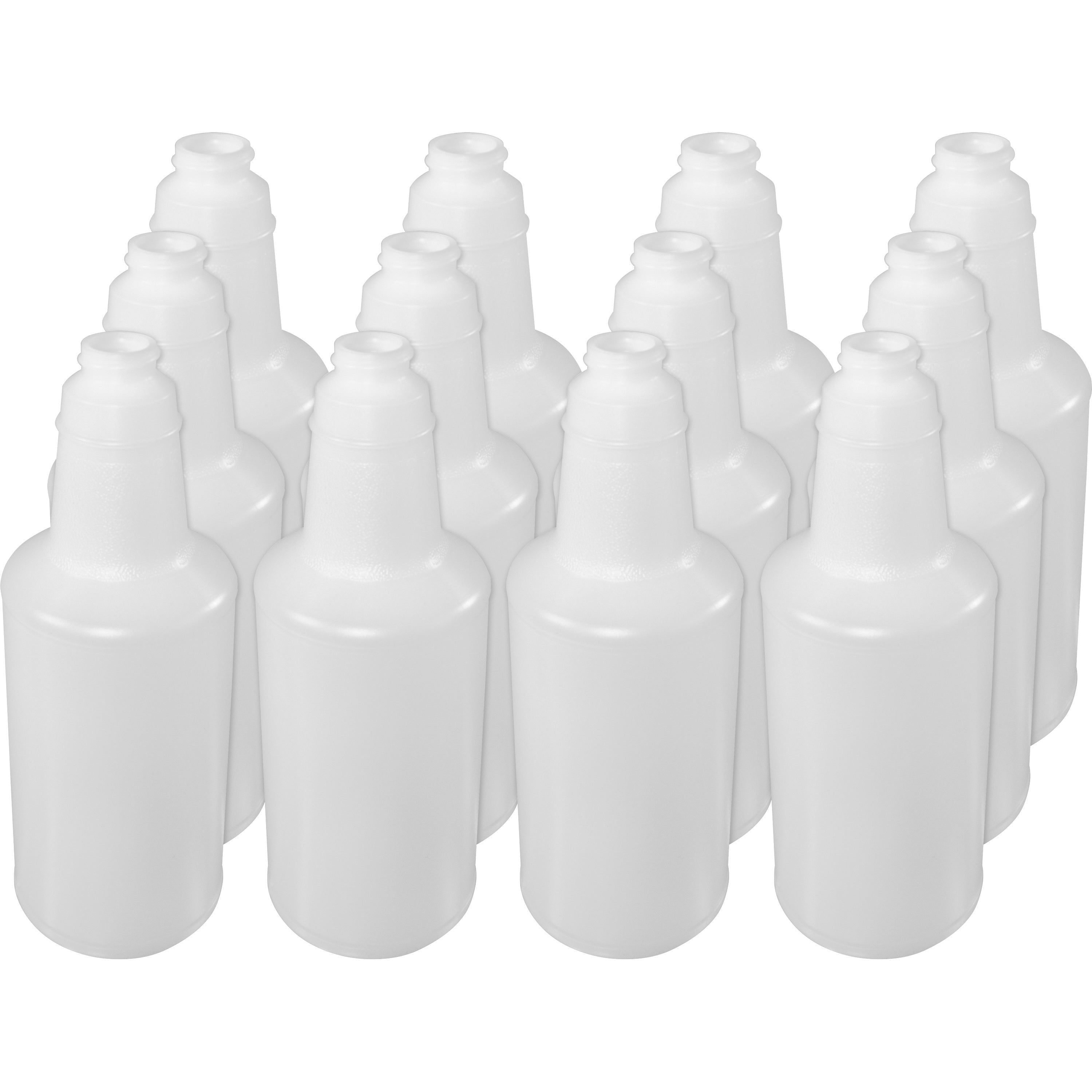 Genuine Joe Plastic Bottle with Graduations - Suitable For Cleaning - Lightweight, Durable, Graduated - 12 / Carton - Translucent -