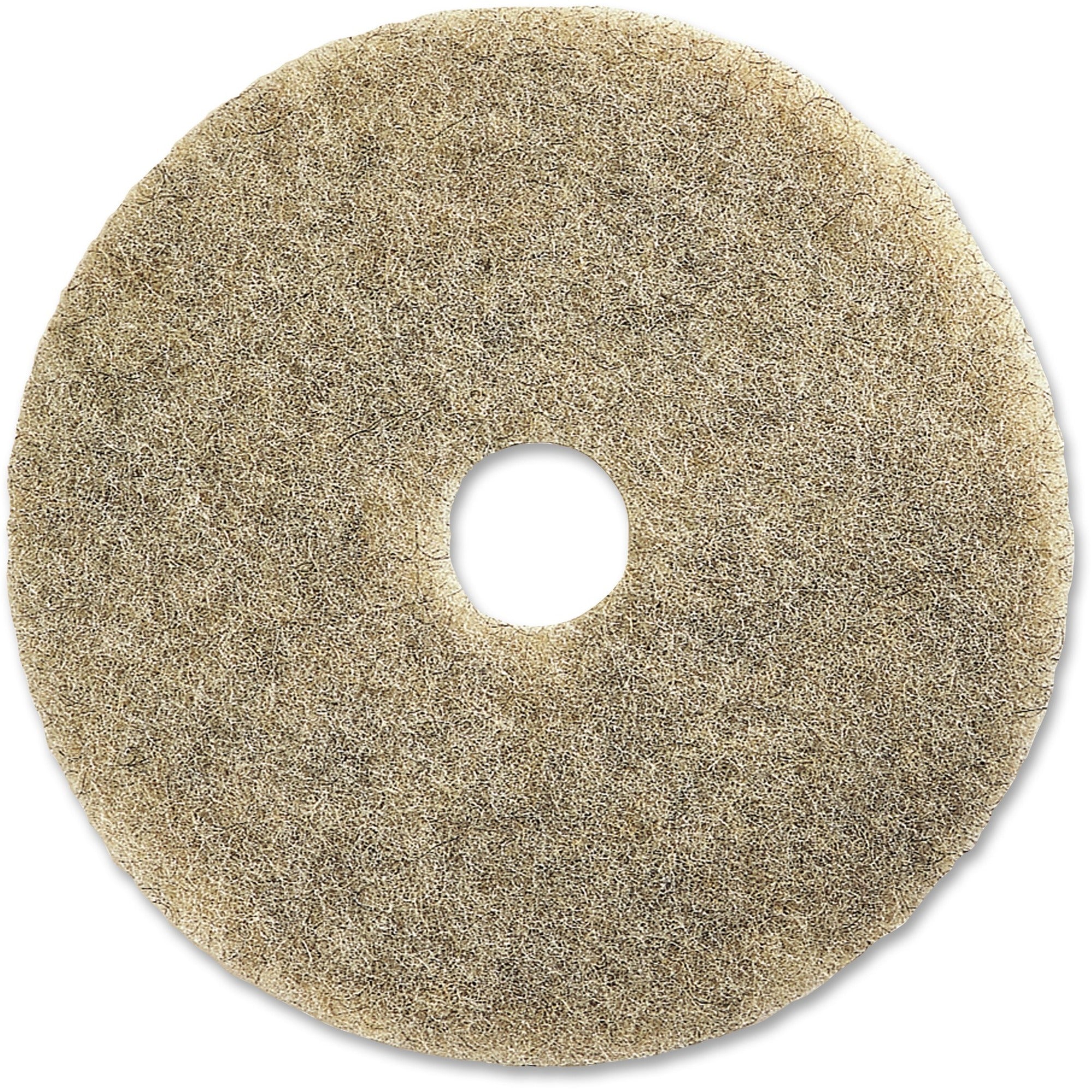 Genuine Joe 20" Multipurpose Floor Pad - 20" Diameter - 5/Carton x 20" Diameter x 1" Thickness - Multipurpose, Floor - 1000 rpm to 3000 rpm Speed Supported - Durable, Washable, Dust Resistant, Long Lasting - Rubber, Synthetic Fiber, Fiber - Natural -
