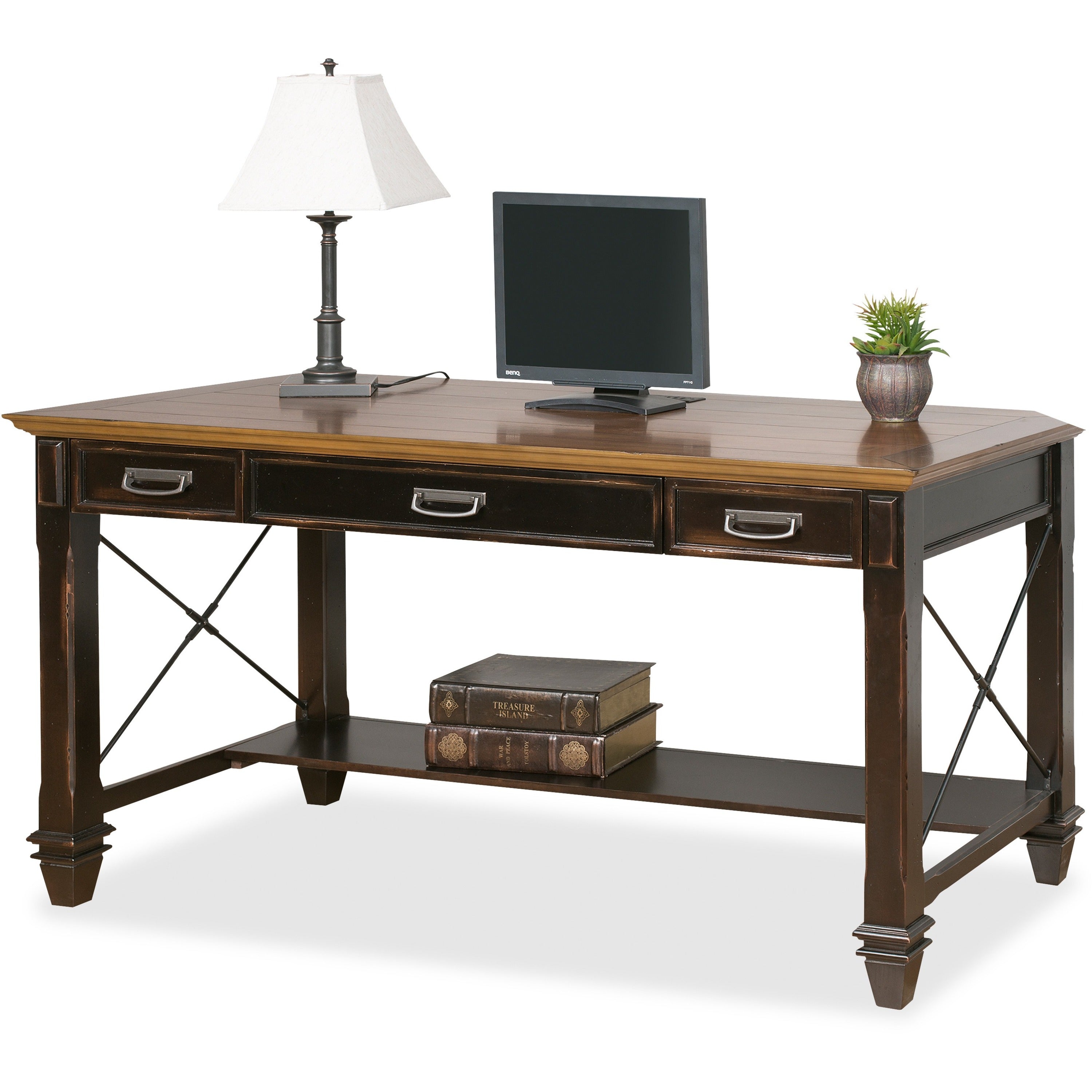 martin-hartford-writing-desk-3-drawer-60-x-2831-3-x-keyboard-storage-utility-drawers-1-shelves-material-wood-veneer-finish-vintage-black-ac-power-outlet-usb-connection-for-keyboard-pencil-home-office-decoration_mrtimhf384 - 1