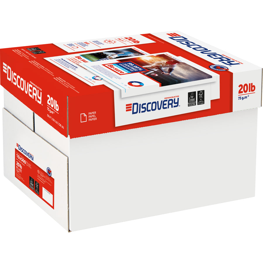 Discovery Premium Selection Multipurpose Paper - Anti-Jam - White - 97 Brightness - Letter - 8 1/2" x 11" - 20 lb Basis Weight - 200000 / Pallet - Excellent Ink Absorption, Anti-jam - White -