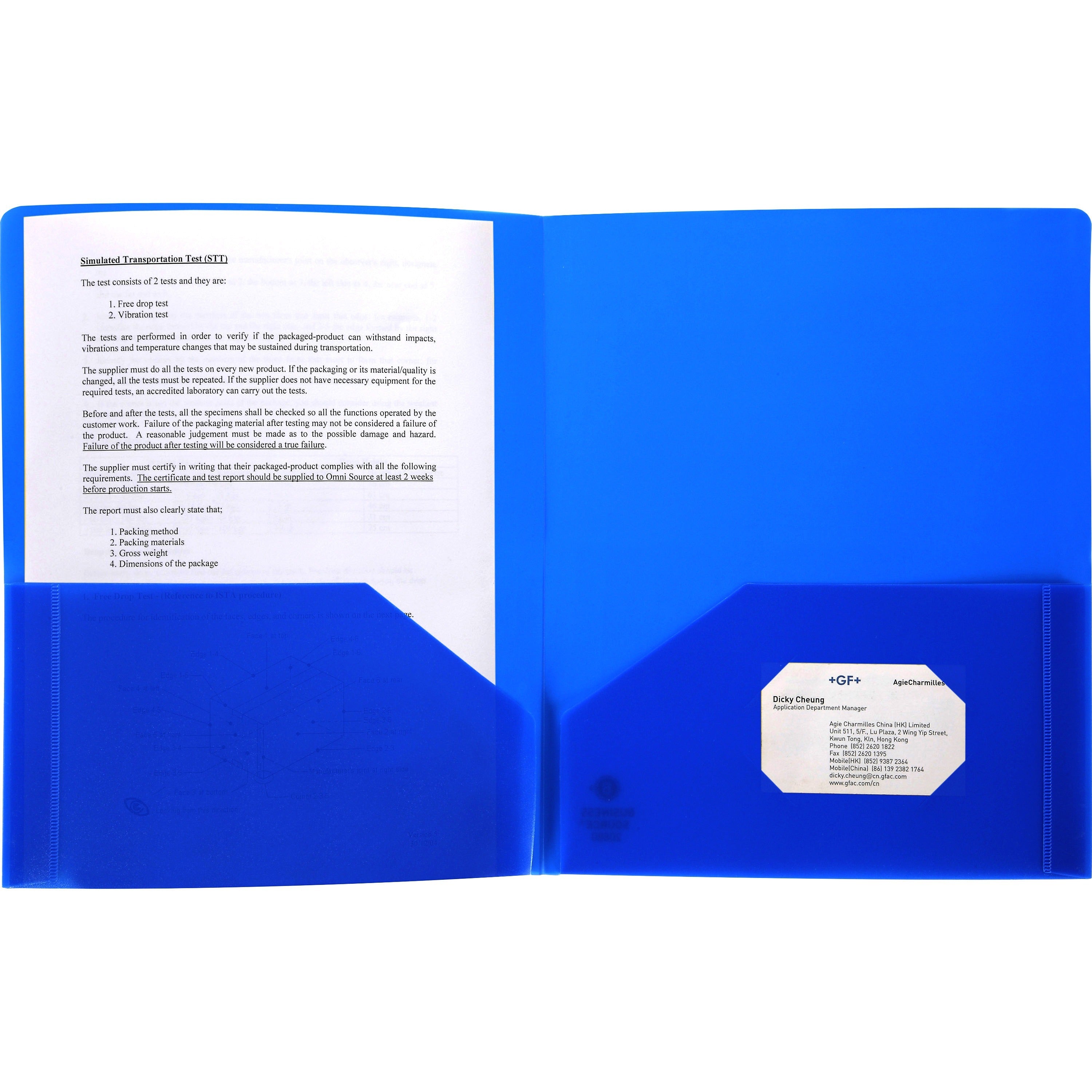 business-source-letter-portfolio-8-1-2-x-11-30-sheet-capacity-2-pockets-blue-1-each_bsn20880 - 1