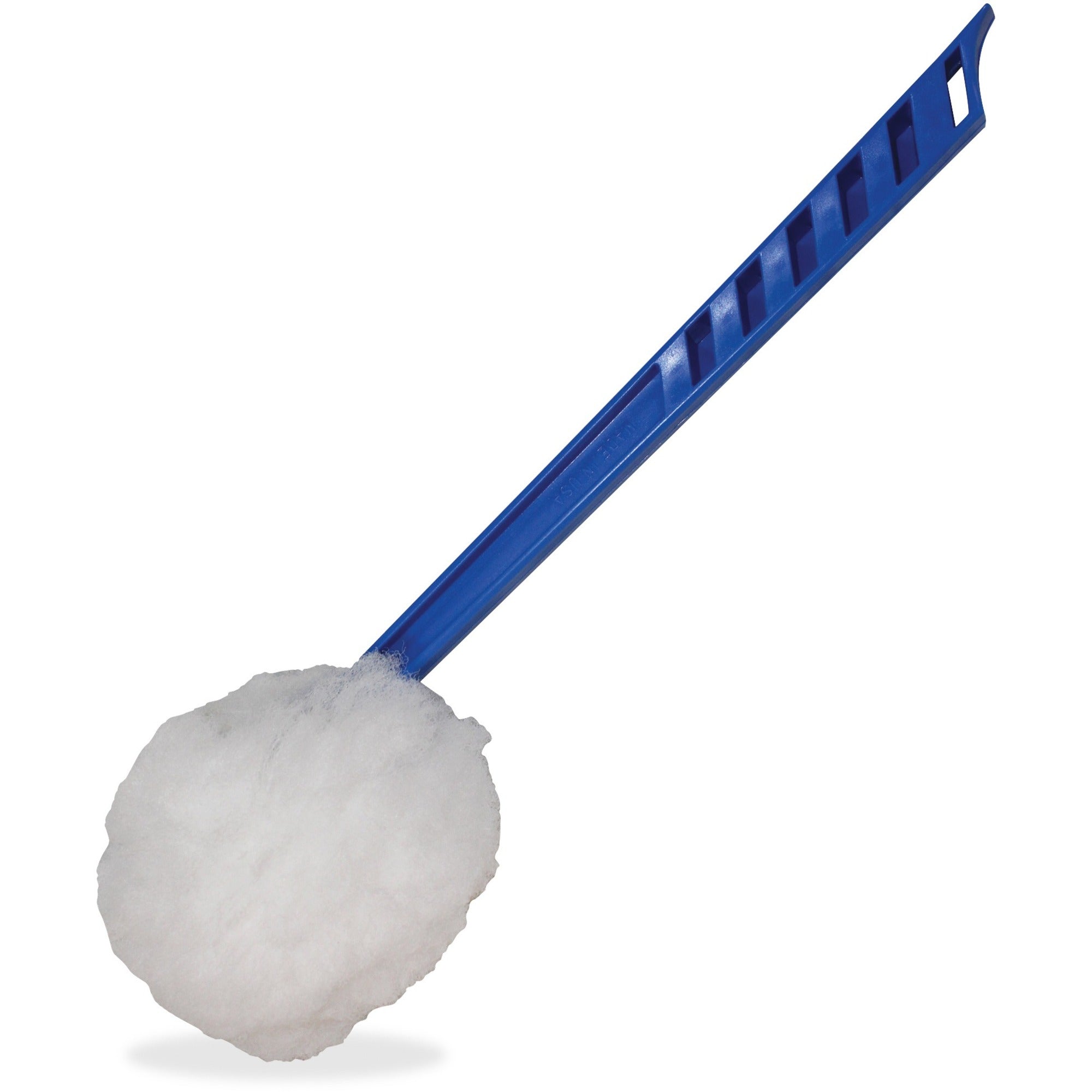 Impact Deluxe Toilet Bowl Mop - 5.75" Head - 12" Polypropylene Handle - Acid Resistant, Lightweight, Fatigue-free - 100 / Carton - Blue, White -