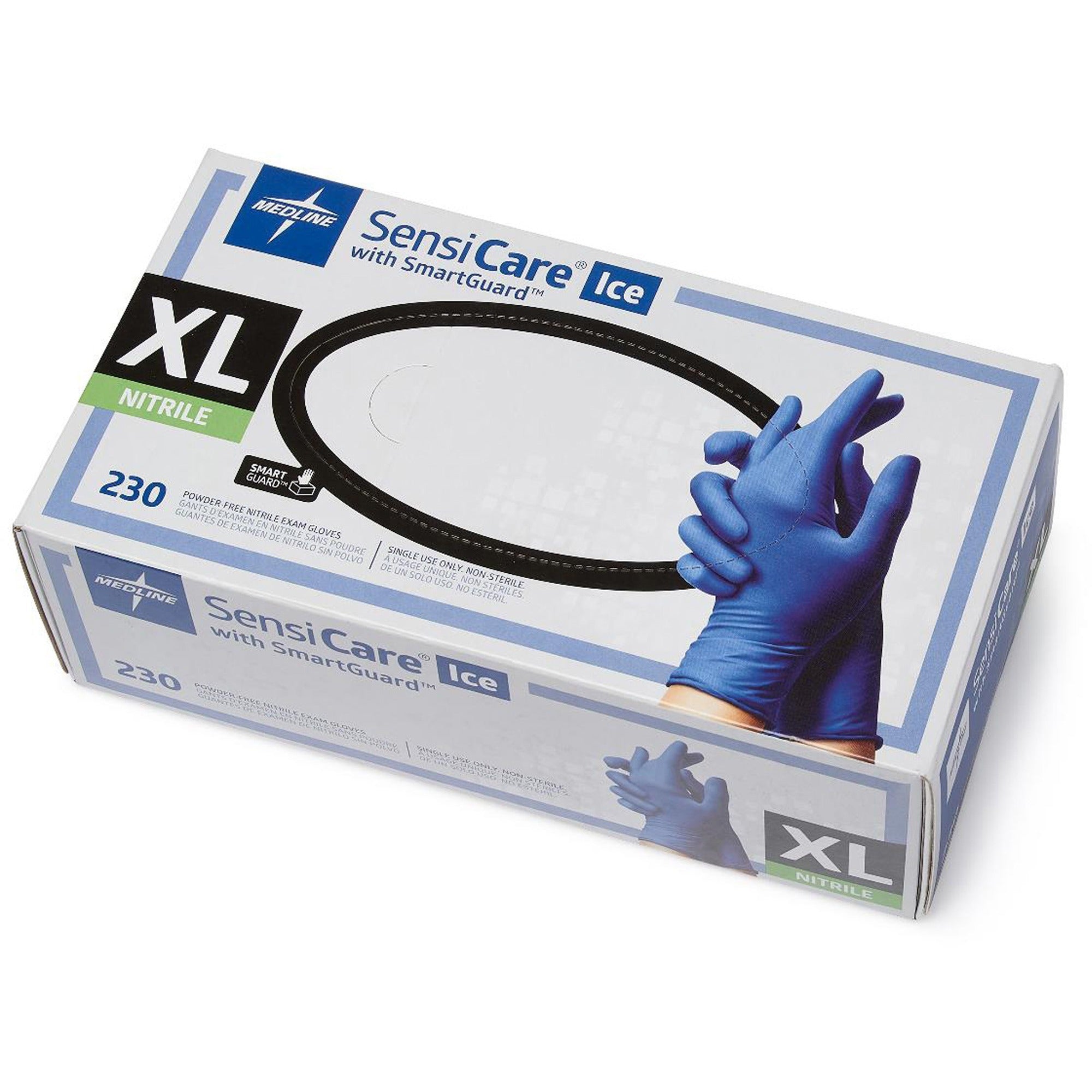 medline-sensicare-ice-blue-nitrile-exam-gloves-x-large-size-blue-comfortable-durable-latex-free-non-sterile-textured-fingertip-chemical-resistant-for-medical-230-box-950-glove-length_miimds6804 - 1
