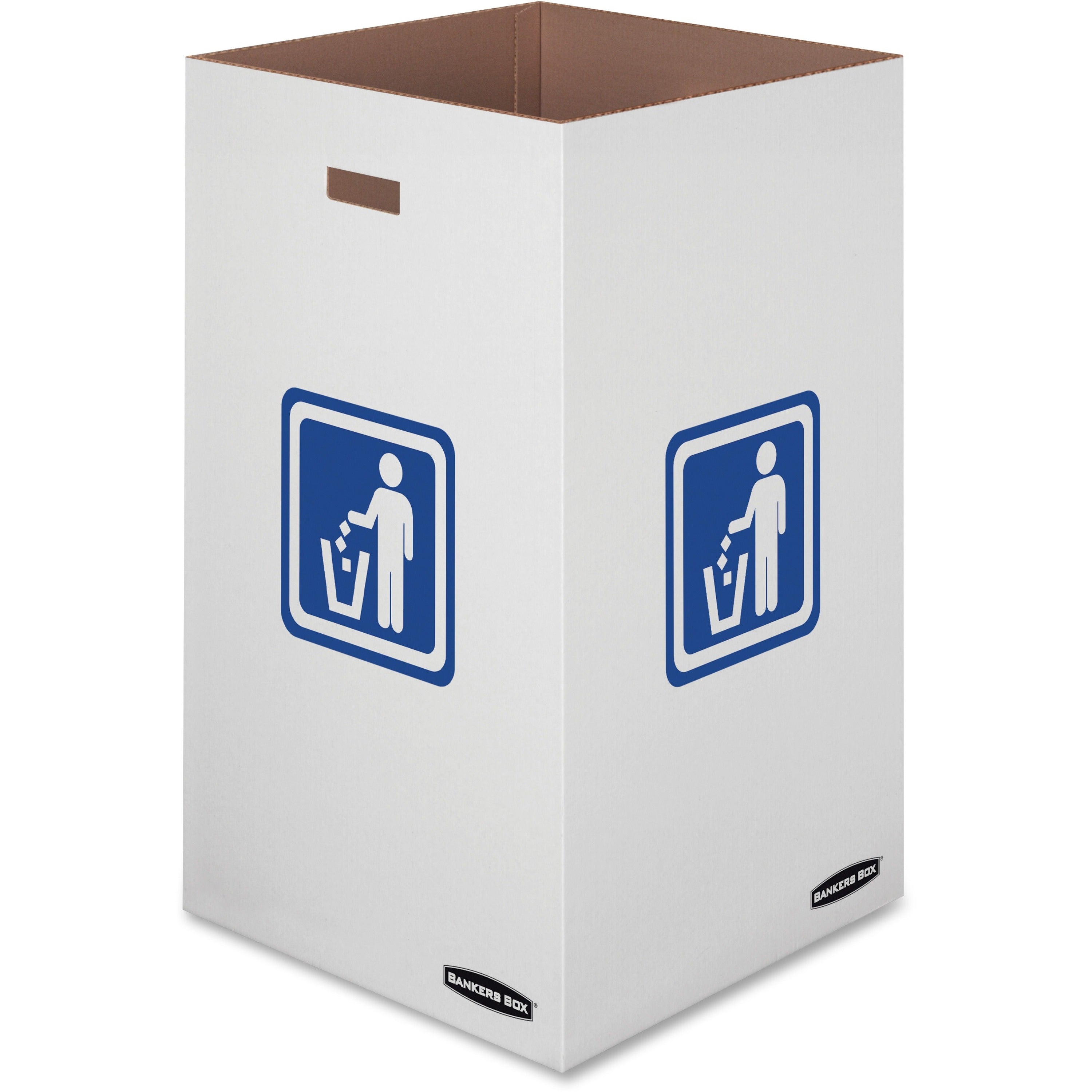 bankers-box-waste-&-recycling-bins-internal-dimensions-18-width-x-18-depth-x-30-height-external-dimensions-184-width-x-184-depth-x-304-height-42-gal-corrugated-paper-white-blue-recycled-10-carton_fel7320101 - 1