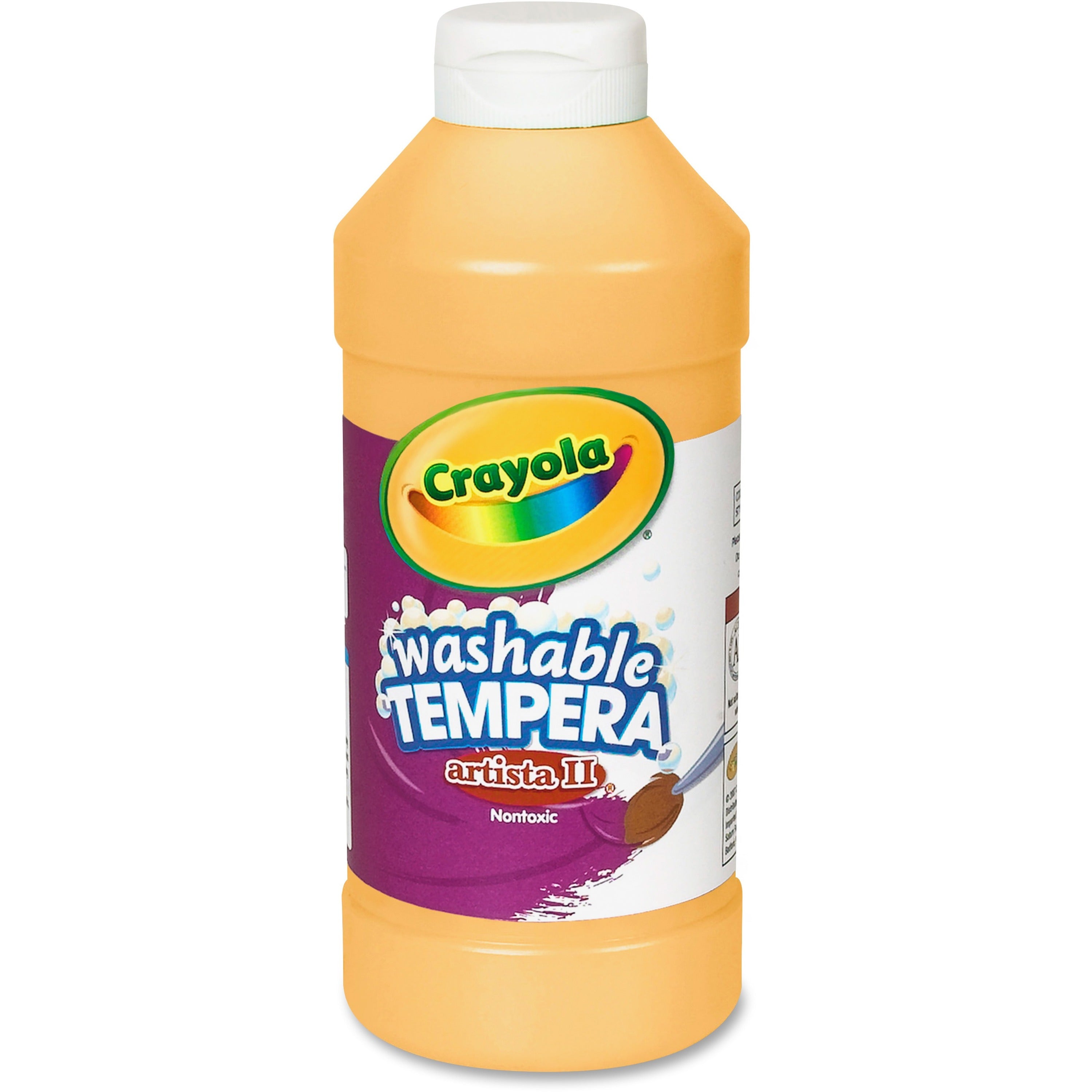 Crayola Artista II Washable Tempera Paints - 16 fl oz - 1 Each - Peach -