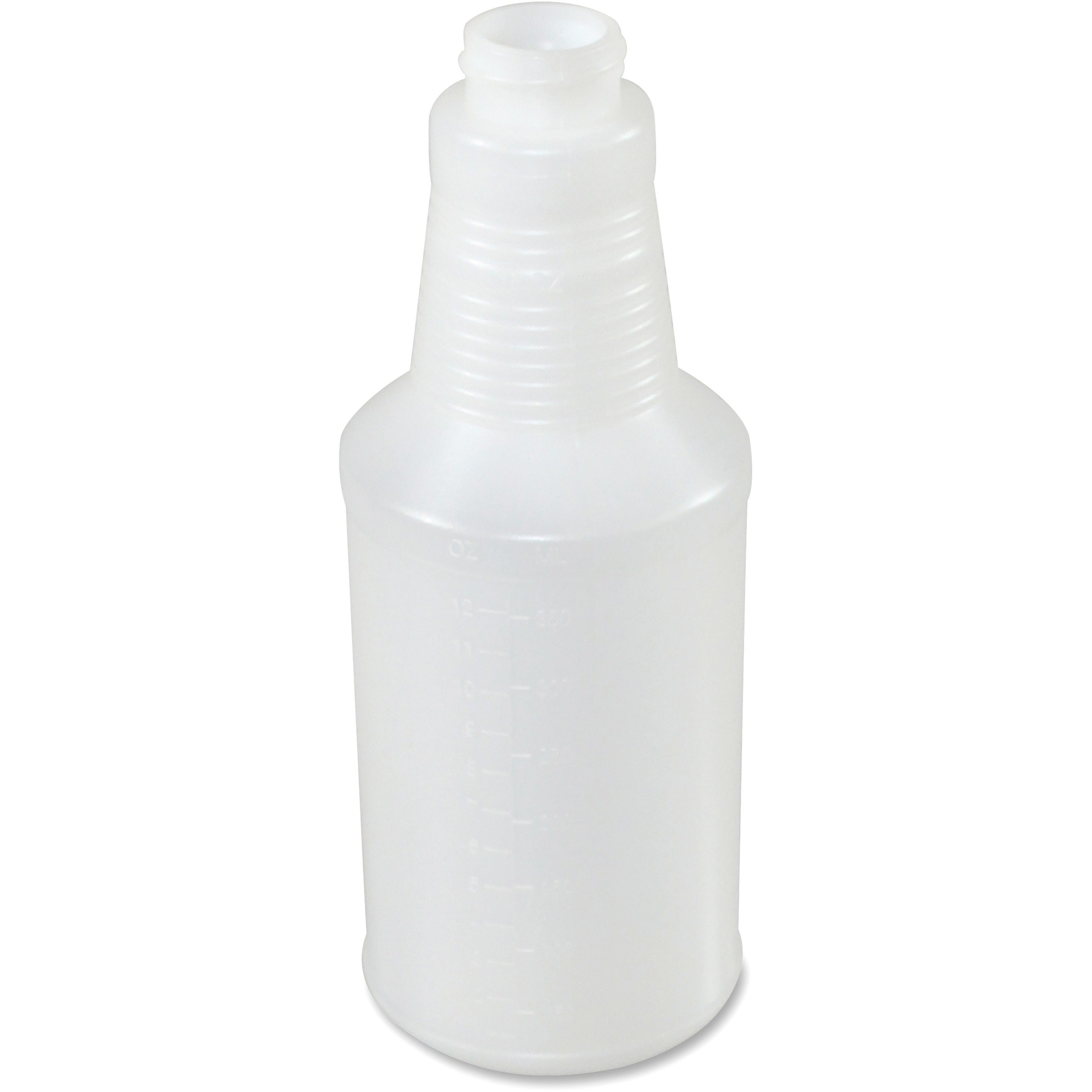 Genuine Joe 24 oz. Plastic Bottle with Graduations - Suitable For Cleaning - 24 / Carton - Translucent -