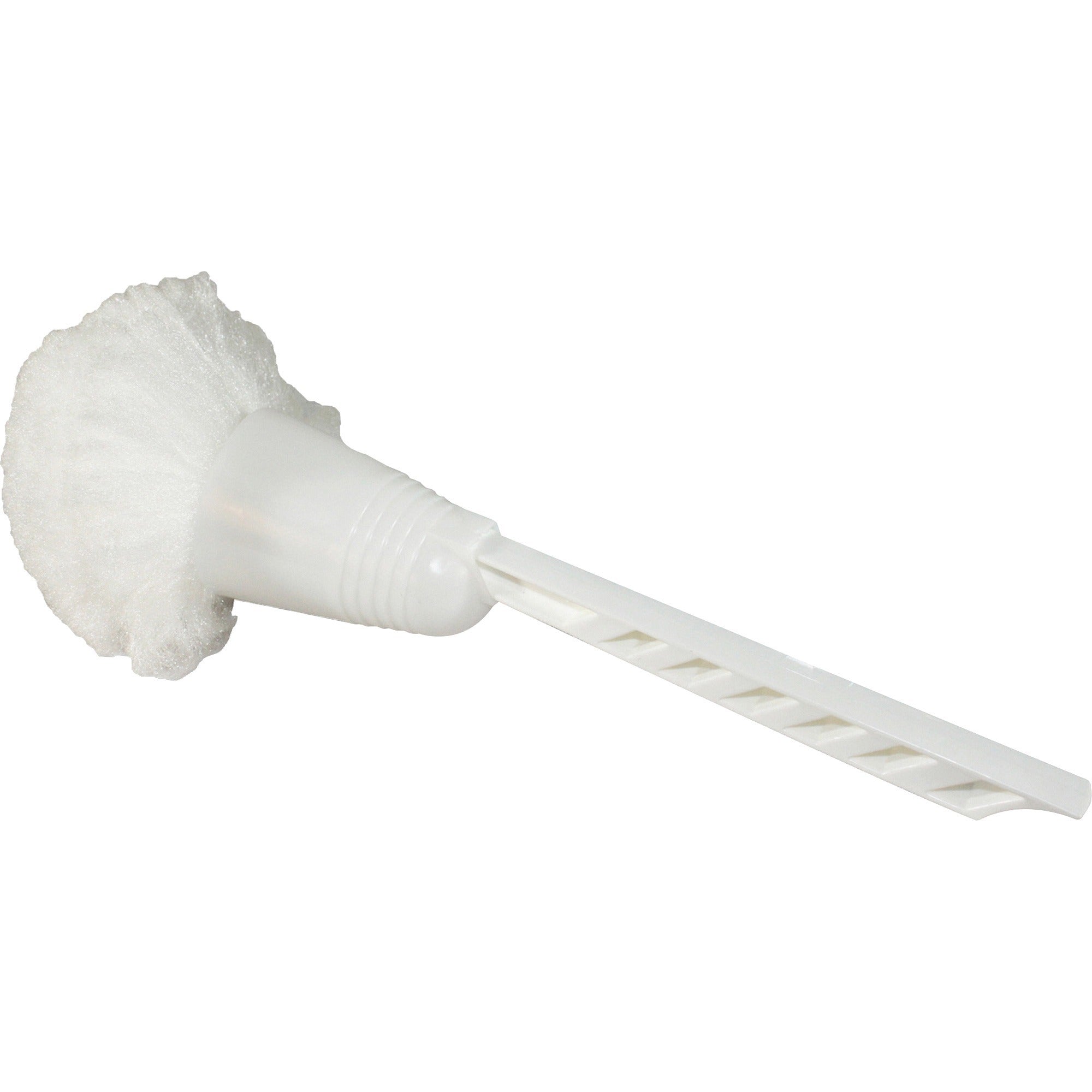 Genuine Joe Value Plus Cone Bowl Mop - 4.50" Head - 12" Polypropylene Handle - Scratch Resistant - 1 Each - White -