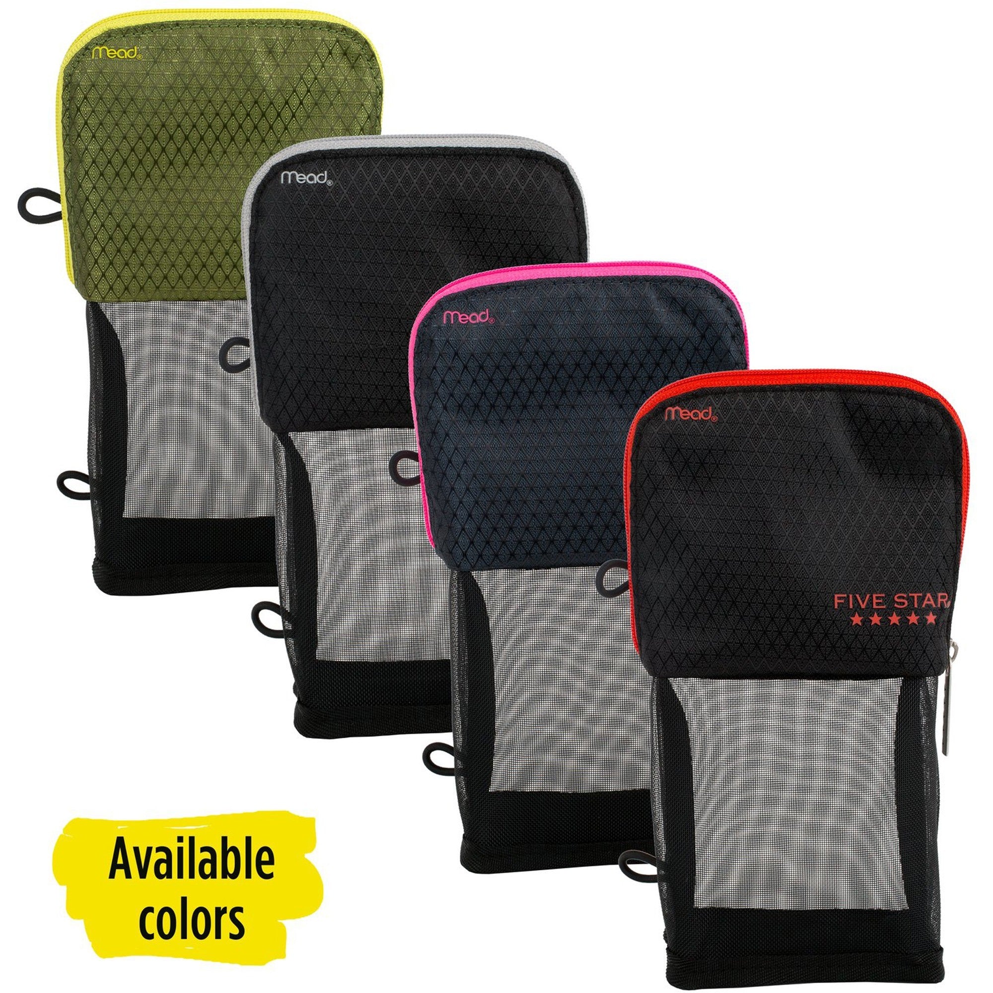 Five Star Stand 'N Store Carrying Case (Pouch) Pencil, Accessories - Assorted - Puncture Resistant - Fabric Body - 1 Each -