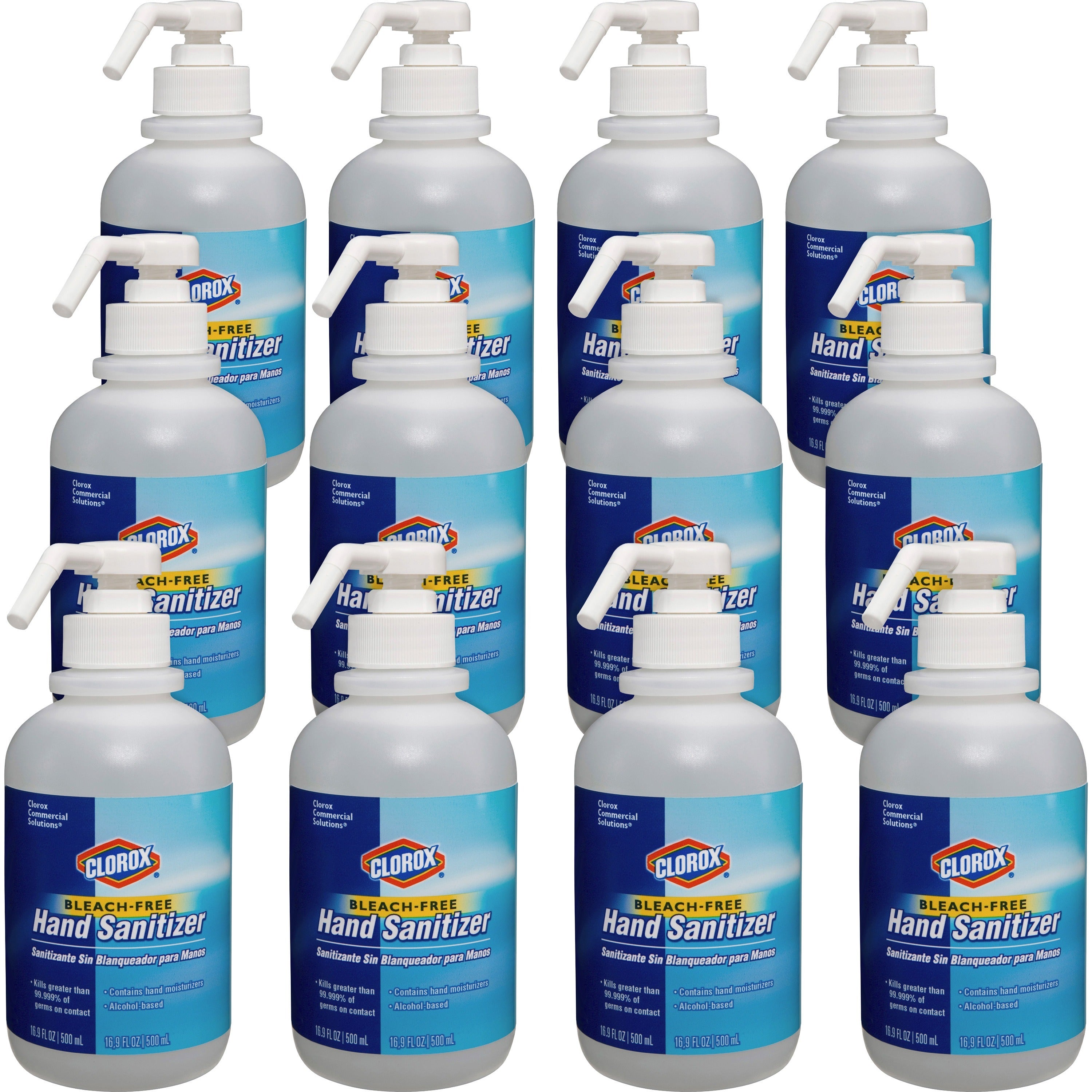 clorox-commercial-solutions-hand-sanitizer-169-fl-oz-500-ml-pump-bottle-dispenser-kill-germs-hand-moisturizing-clear-non-sticky-non-greasy-12-carton_clo02176ct - 1