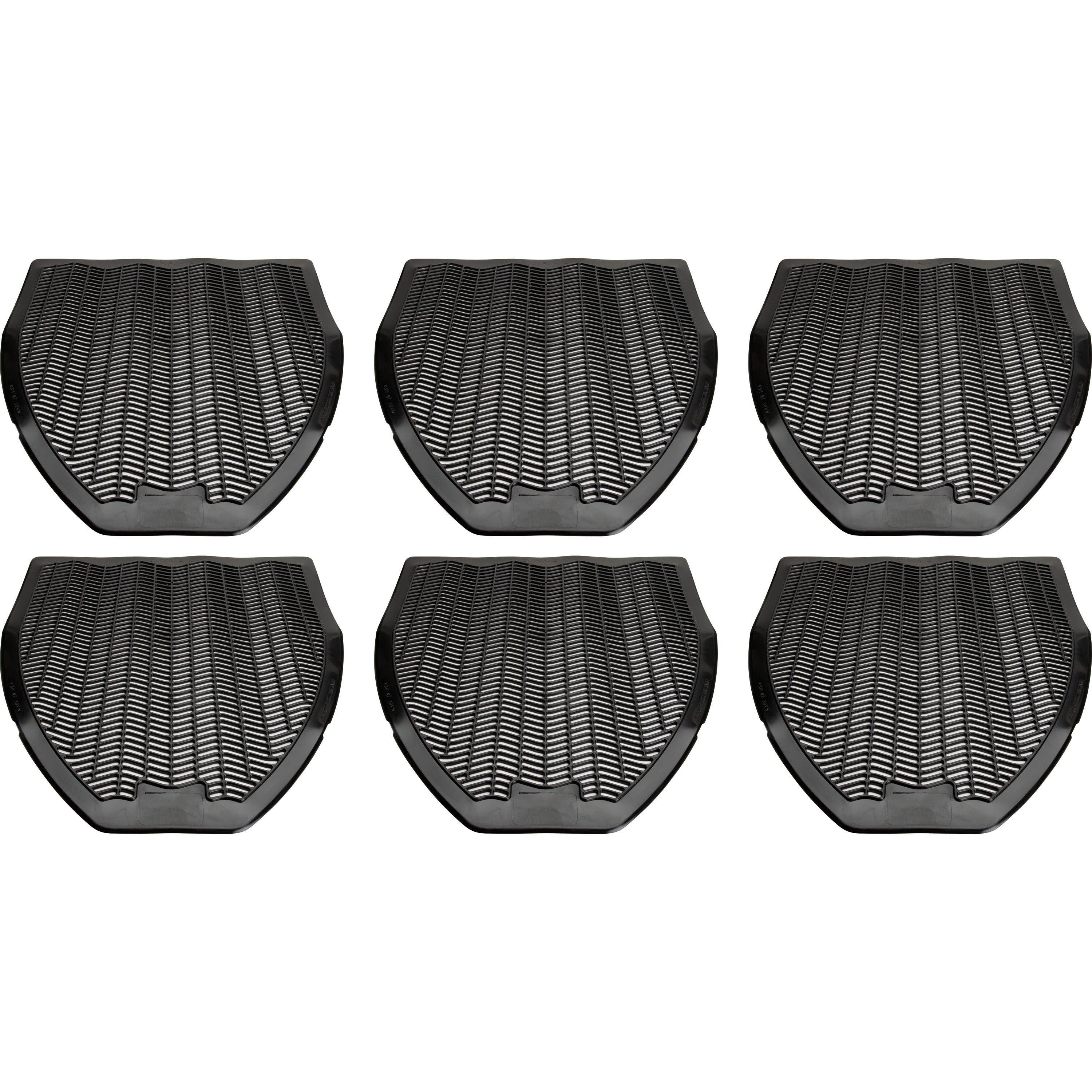 Genuine Joe Deodorizing Urinal Z-Mat - Lasts upto 6 Weeks - 6 / Carton - Black -