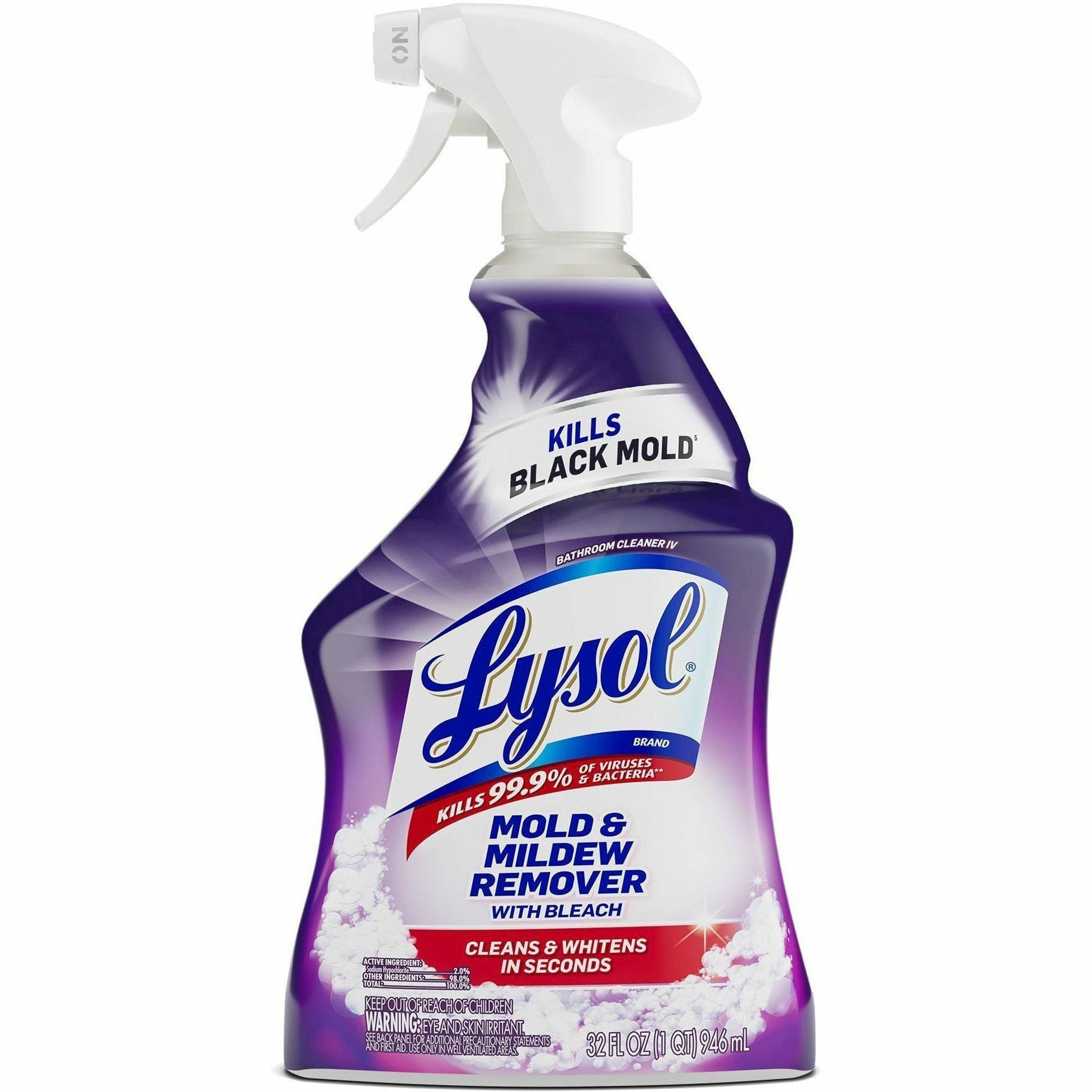 lysol-mold-mildew-remover-for-tile-ceramic-tub-hard-surface-nonporous-surface-vinyl-curtains-grout-32-fl-oz-1-quart-12-carton-disinfectant-non-abrasive-white_rac78915ct - 2