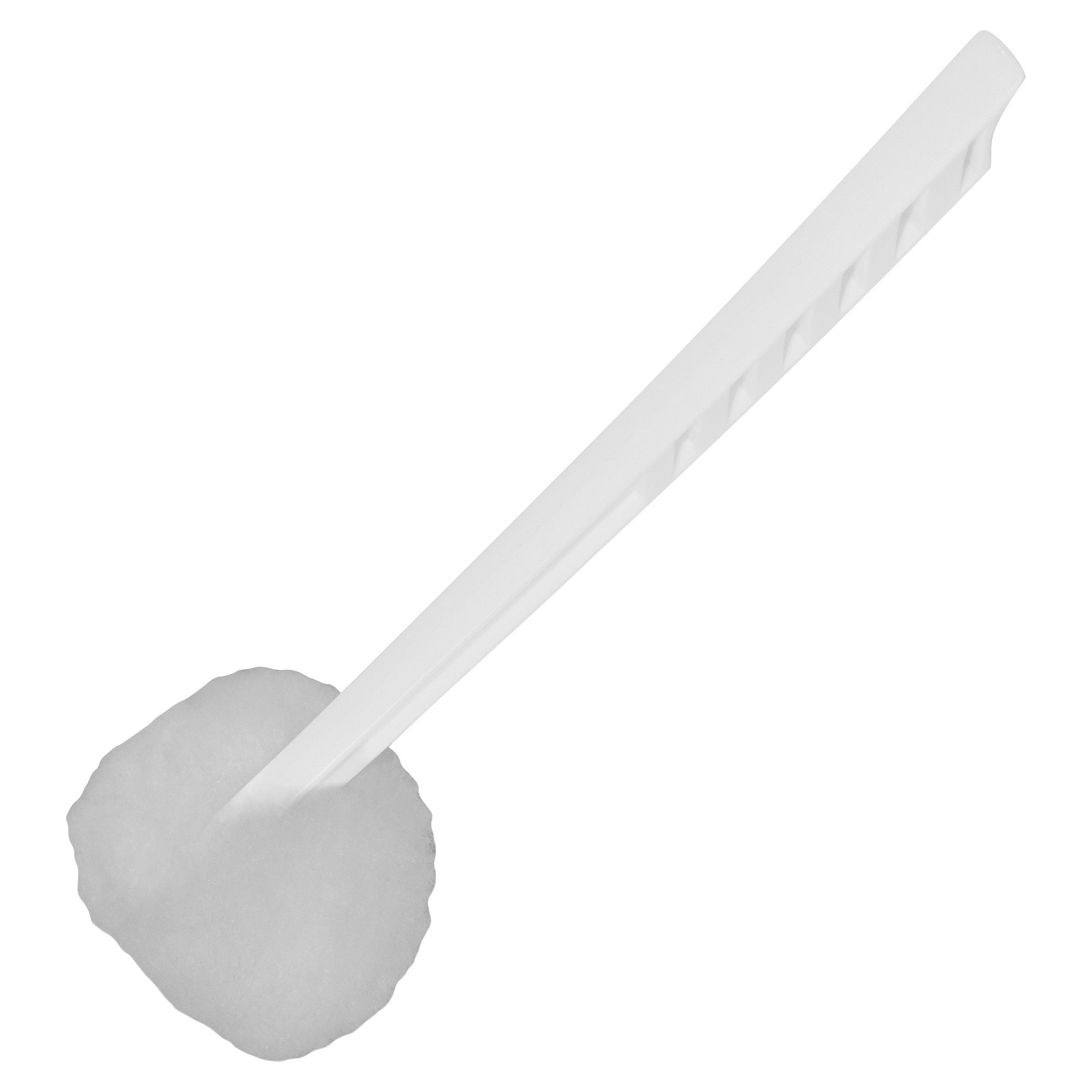 Genuine Joe Toilet Bowl Mop - 4.50" Head - 12" Plastic Handle - Acid Resistant, Durable, Long Lasting, Lightweight, Fatigue-free - 100 / Carton - White -